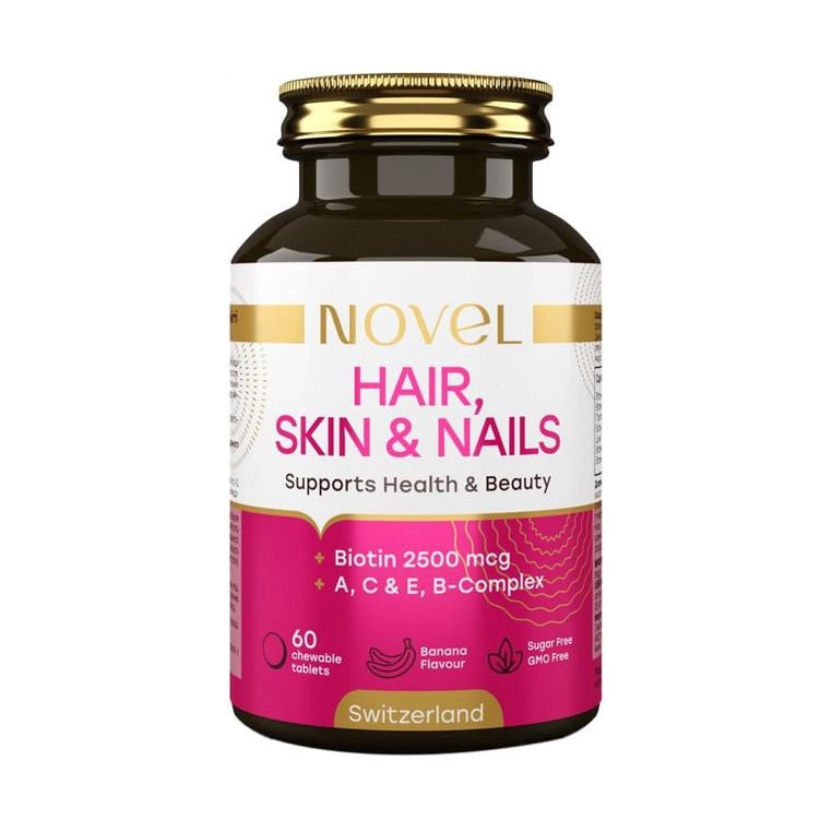 Комплекс Волосся, шкіра та нігті Novel Hair, Skin &amp; Nails, 60 жувальних таблеток