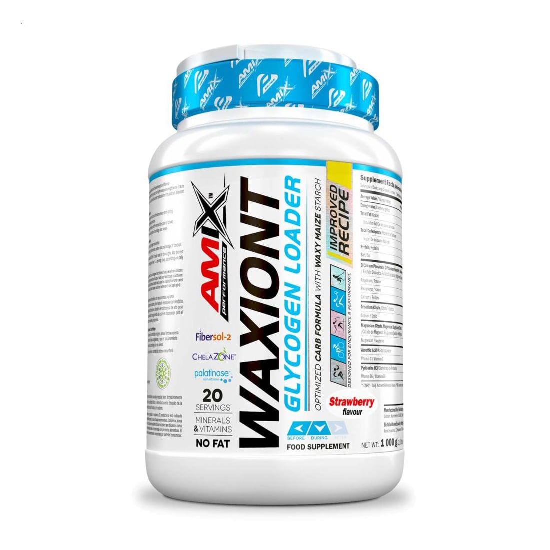 Комплекс вуглеводів та електролітів Amix Nutrition WaxIont Glycogen Loader Полуниця, 1 кг