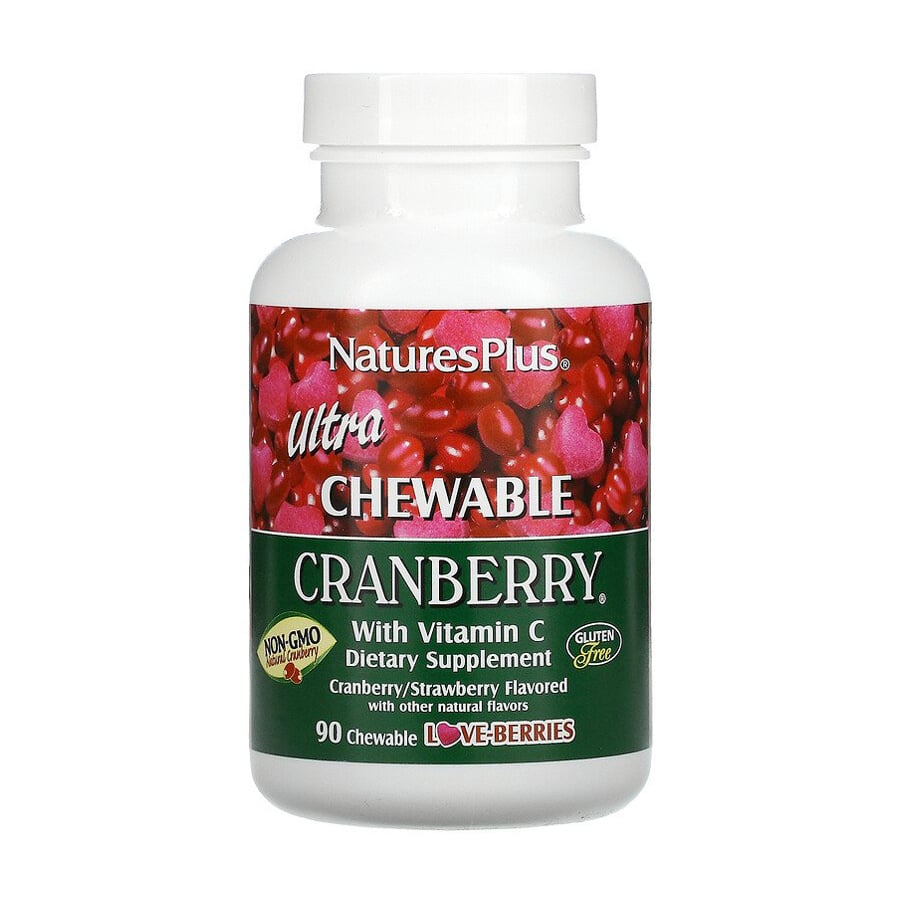 Комплекс з ультра журавлиною NaturesPlus Ultra Chewable Cranberry, 90 жувальних таблеток