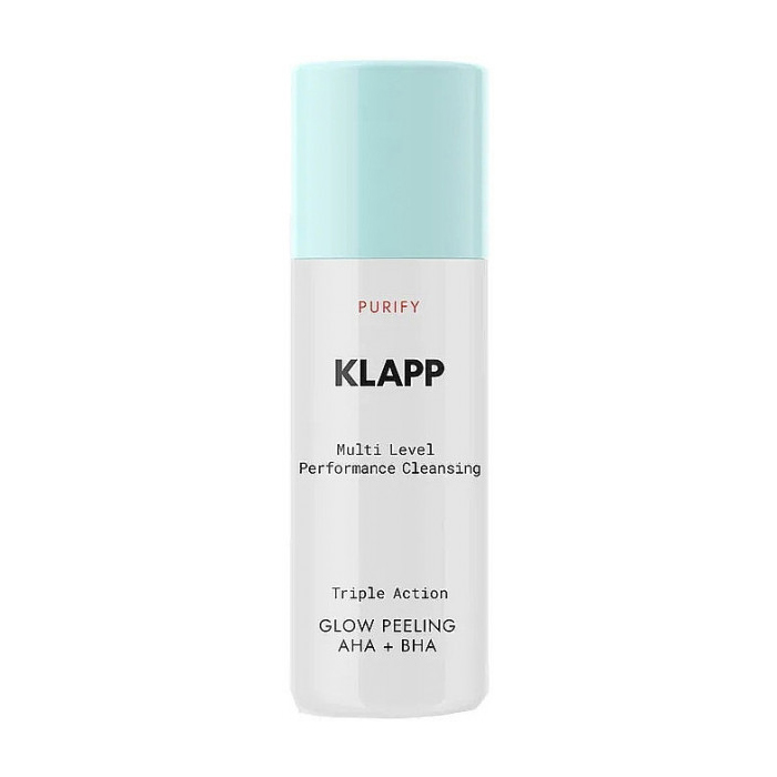 Комплексний пілінг для обличчя Klapp Purify Multi Level Performance Triple Action Glow Peeling With AHA + BHA для сяяння шкіри, 30 мл