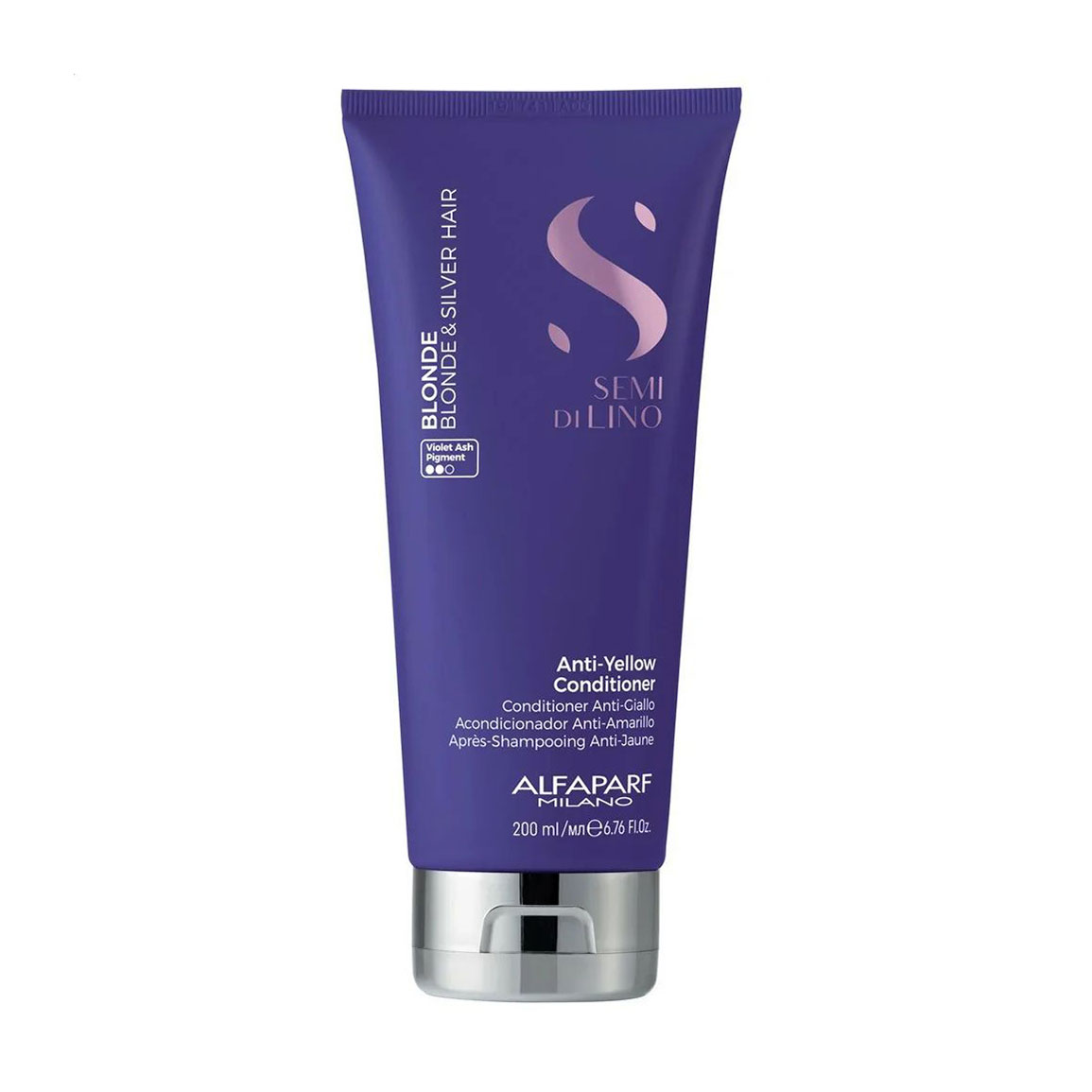 Кондиціонер Alfaparf Semi Di Lino Blonde Anti-Yellow Conditioner для світлого та знебарвленого волосся, 200 мл