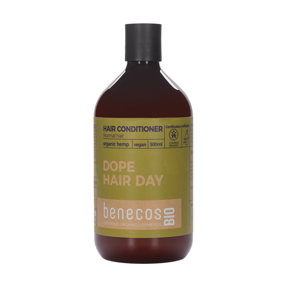 Кондиціонер Benecos Bio Dope Hair Day Hair Conditioner для нормального волосся, з органічною коноплею, 500 мл