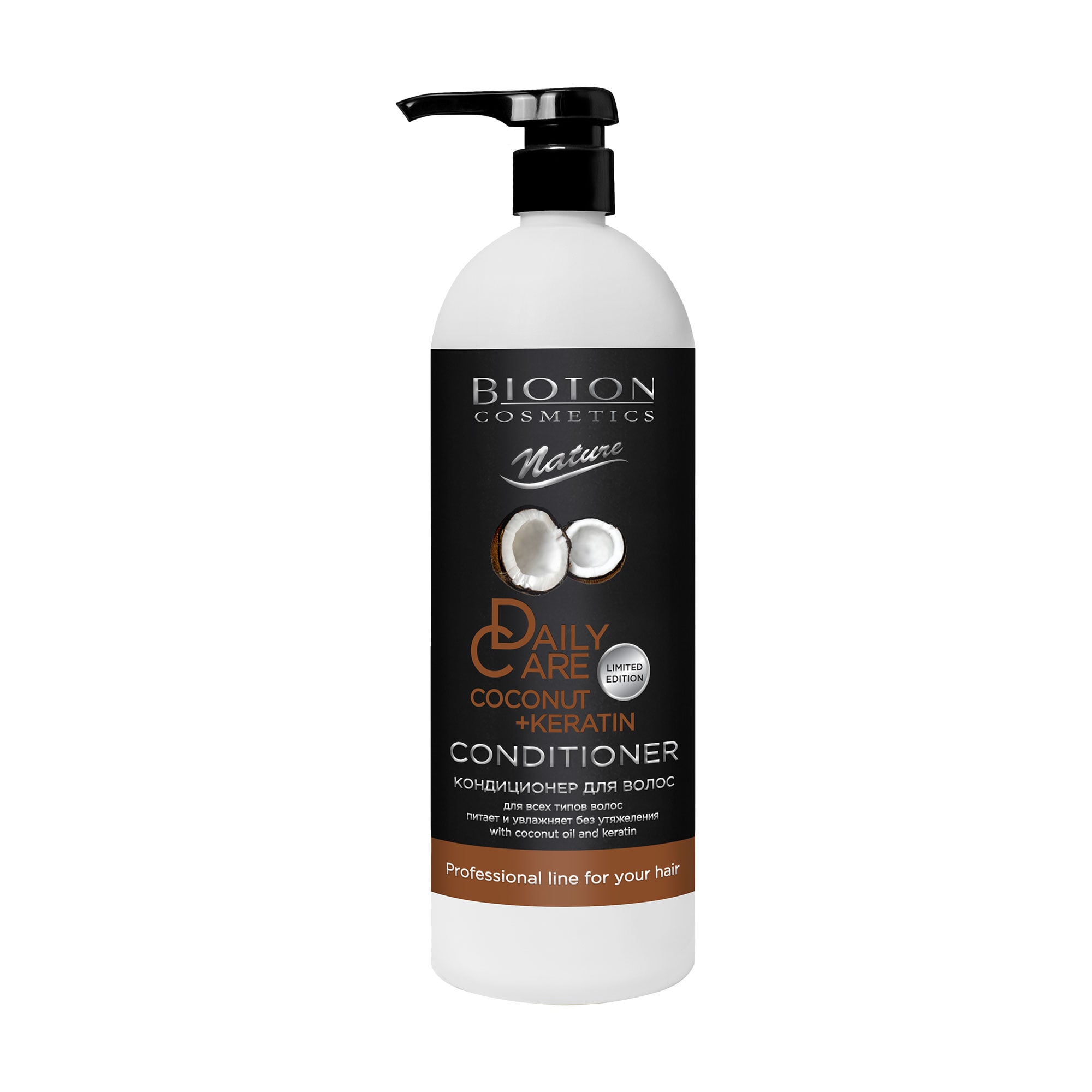 Кондиціонер Bioton Cosmetics Nature Professional Daily Care Conditioner для всіх типів волосся, кокос та кератин, 1 л