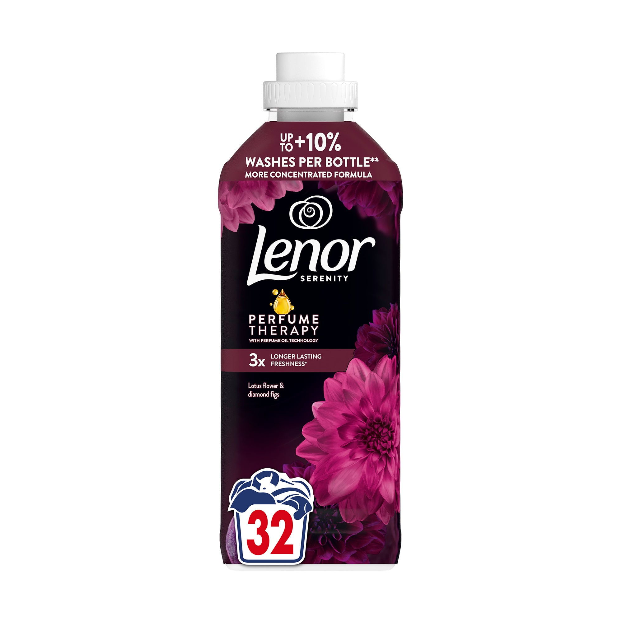 Кондиціонер для білизни Lenor Квітка лотоса та  діамантові інжири, 32 цикли прання, 675 мл