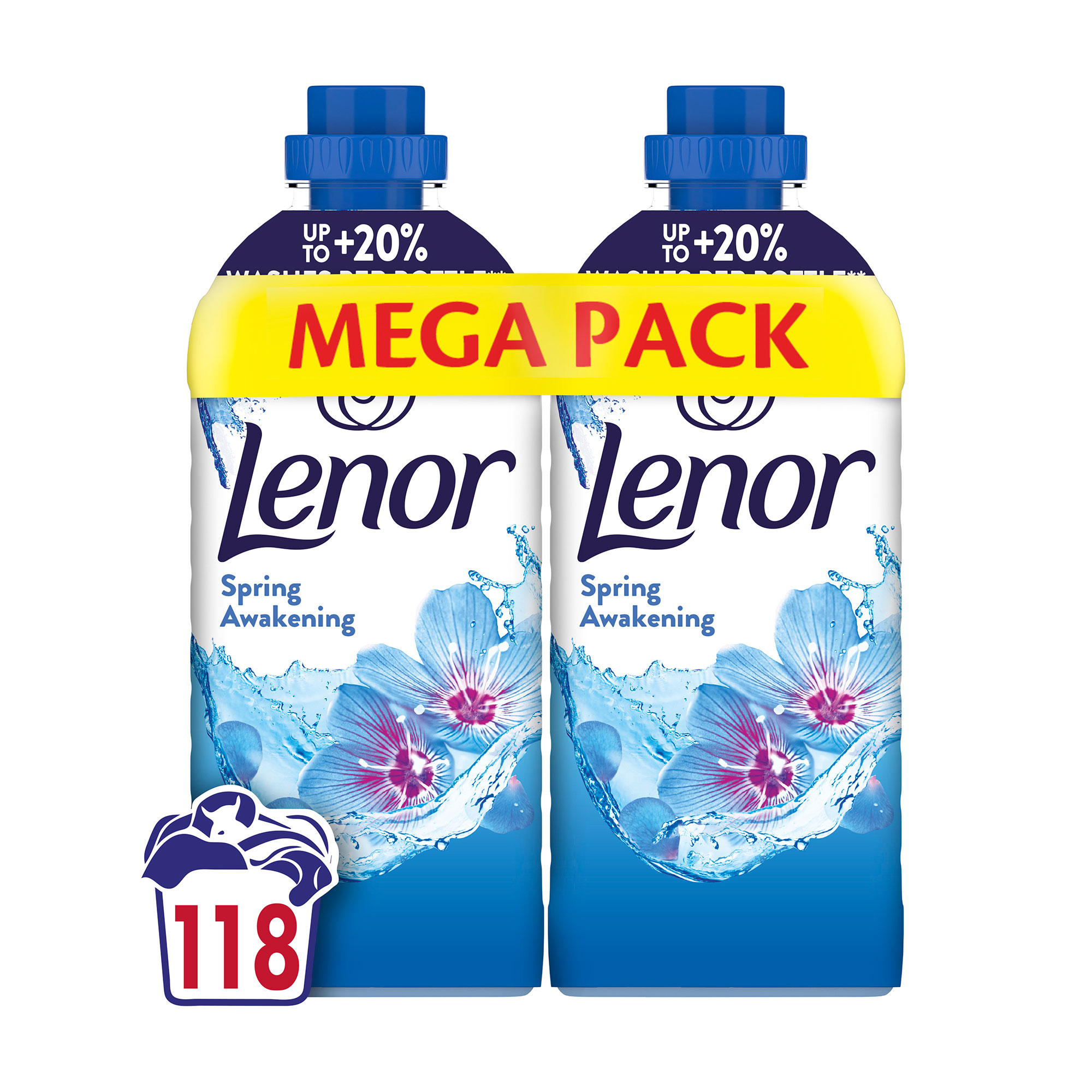 Кондиціонер для білизни Lenor Spring Awakening 118 циклів прання, 2*1.239 л