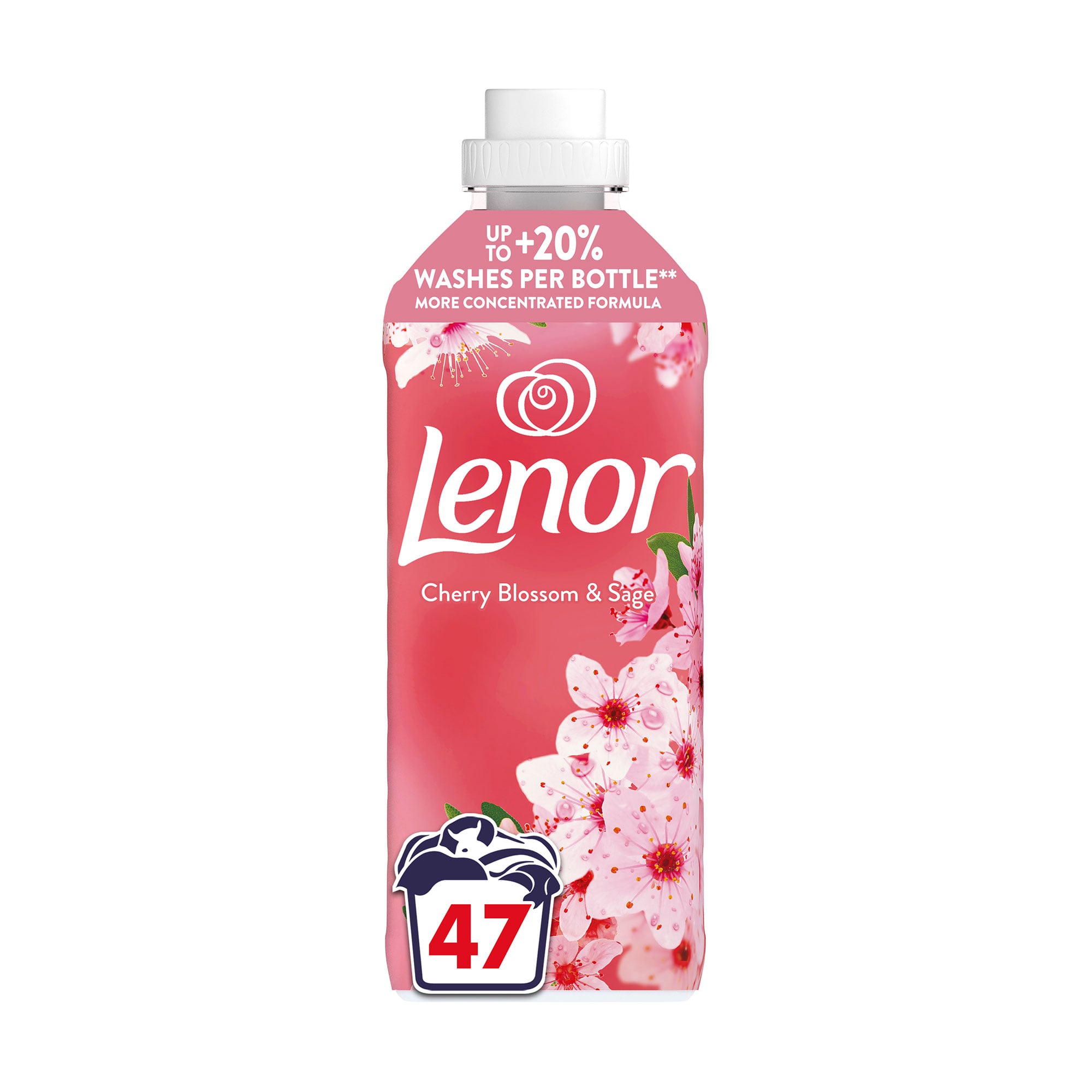 Кондиціонер для білизни Lenor Вишневий цвіт та шавлія, 47 циклів прання, 987 мл