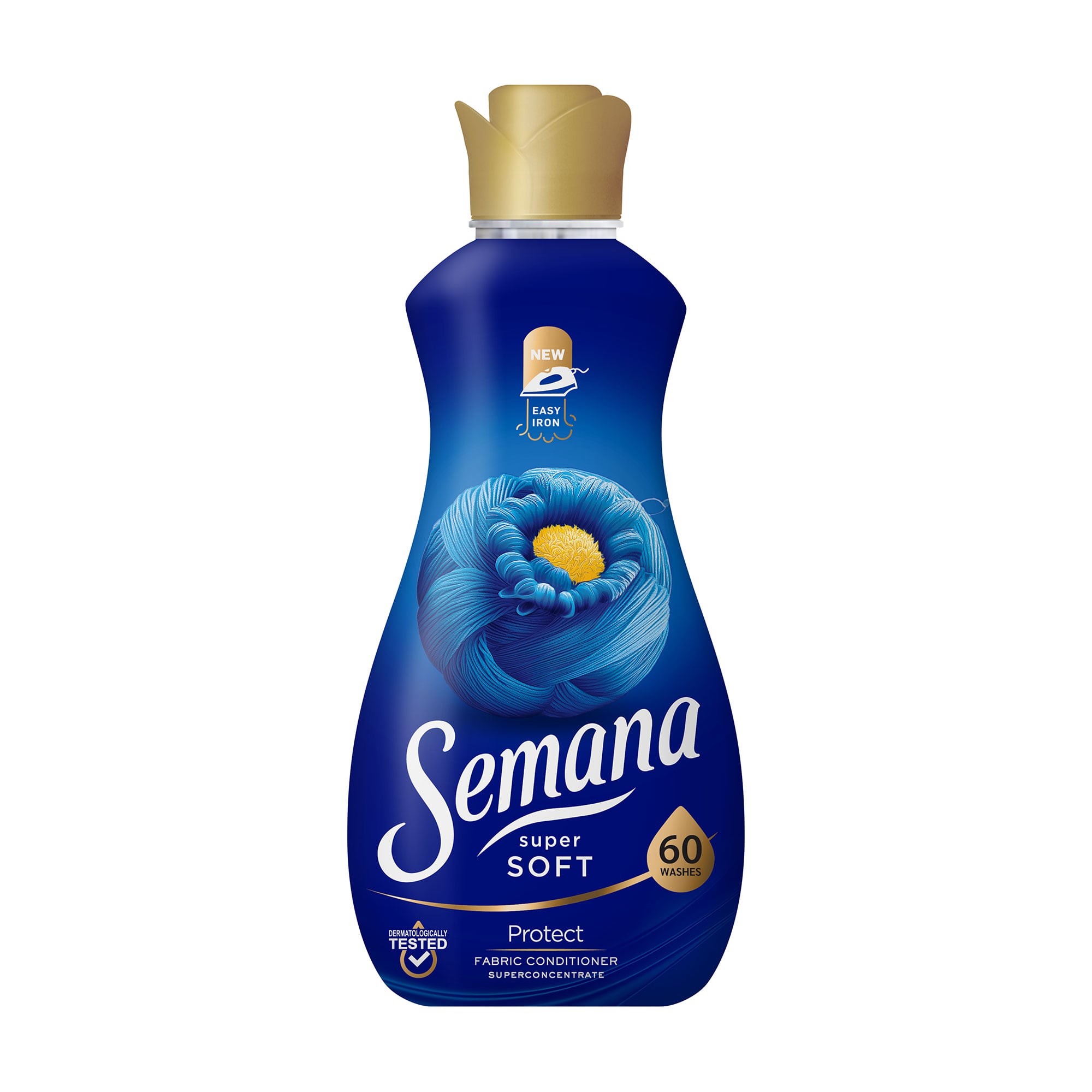 Кондиціонер для білизни Semana Super Soft Smooth, 60 циклів прання, 1.2 л