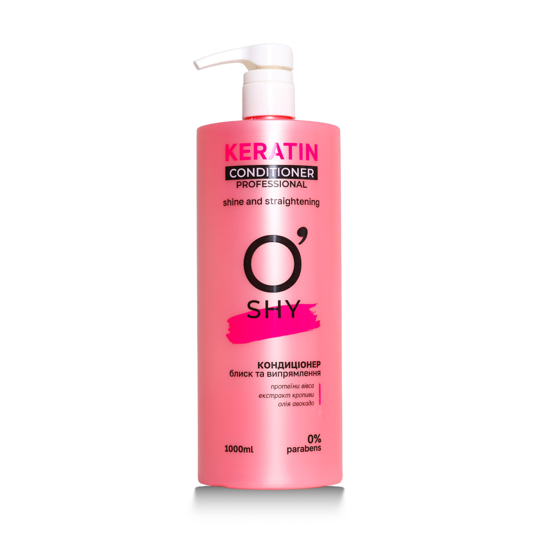 Кондиціонер для волосся O'shy Keratin Conditioner Professional Блиск та випрямлення, 1 л