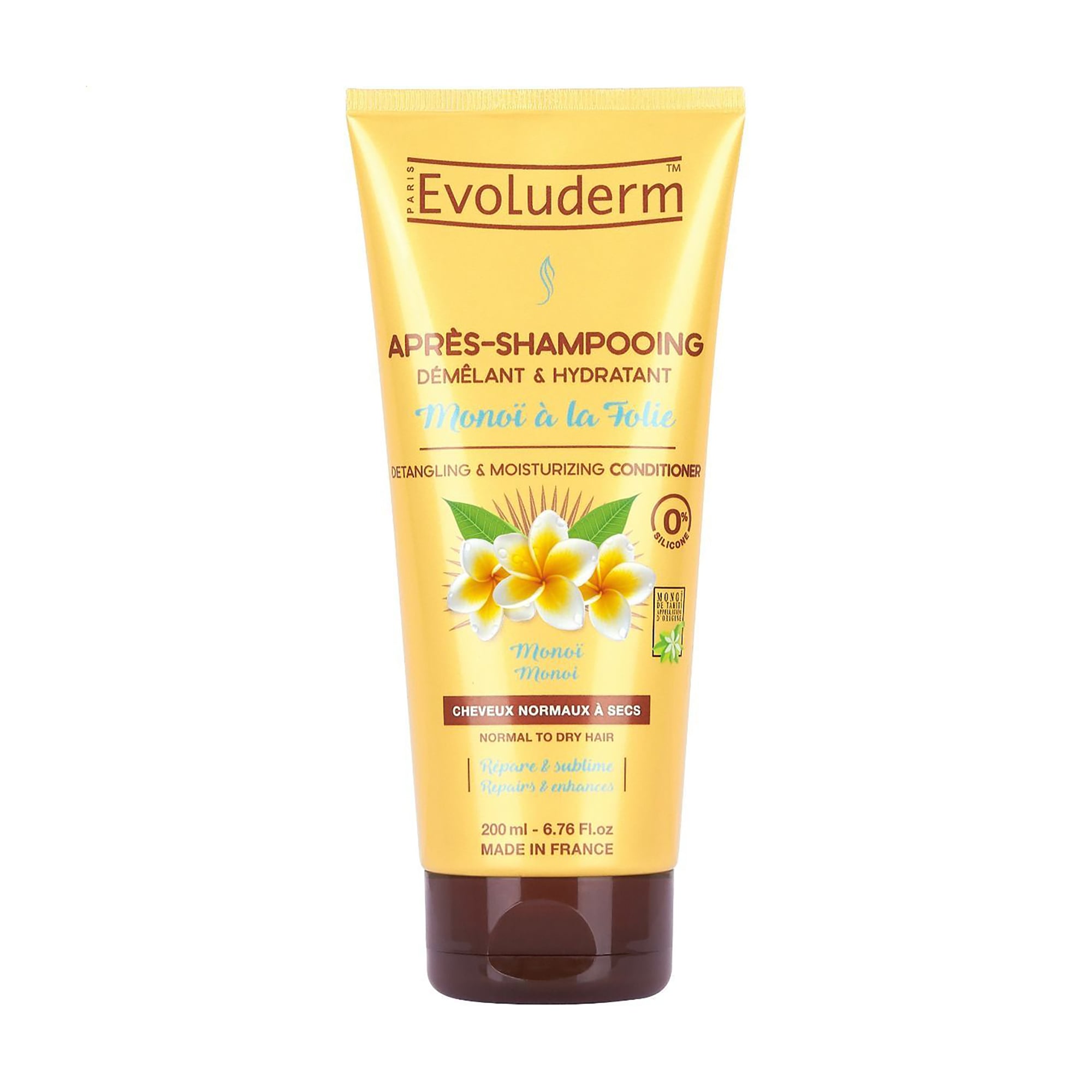 Кондиціонер Evoluderm Detangling &amp; Moisturising Conditioner Monoi A La Folie для нормального та сухого волосся, 200 мл