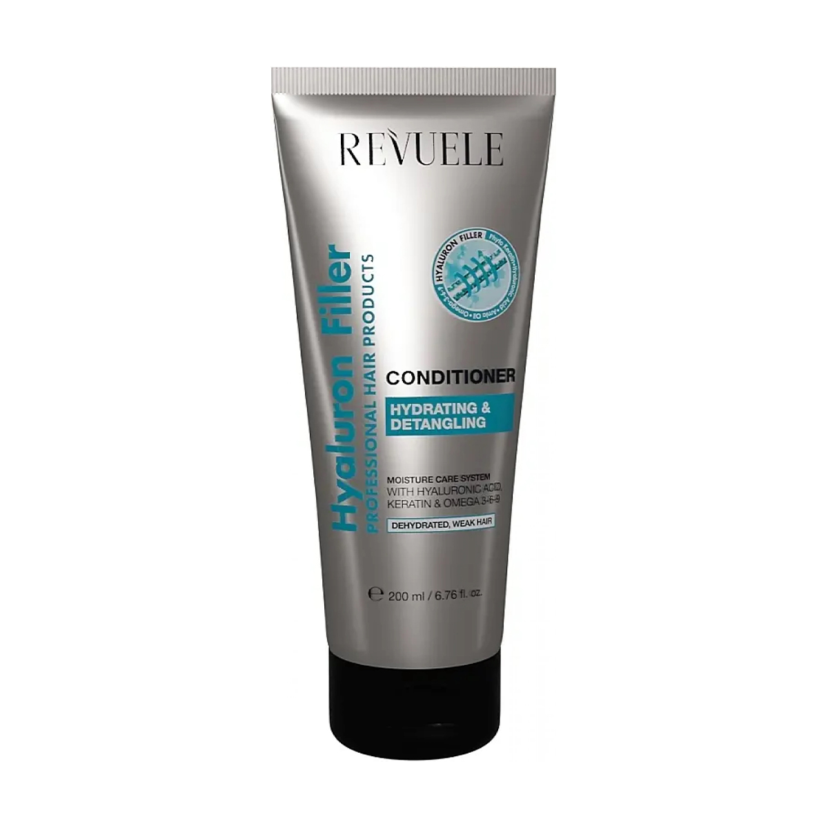 Кондиціонер-філер Revuele Hyaluron Filler Conditioner Зволоження та розплутування, для зневодненого та ослабленого волосся, 200 мл