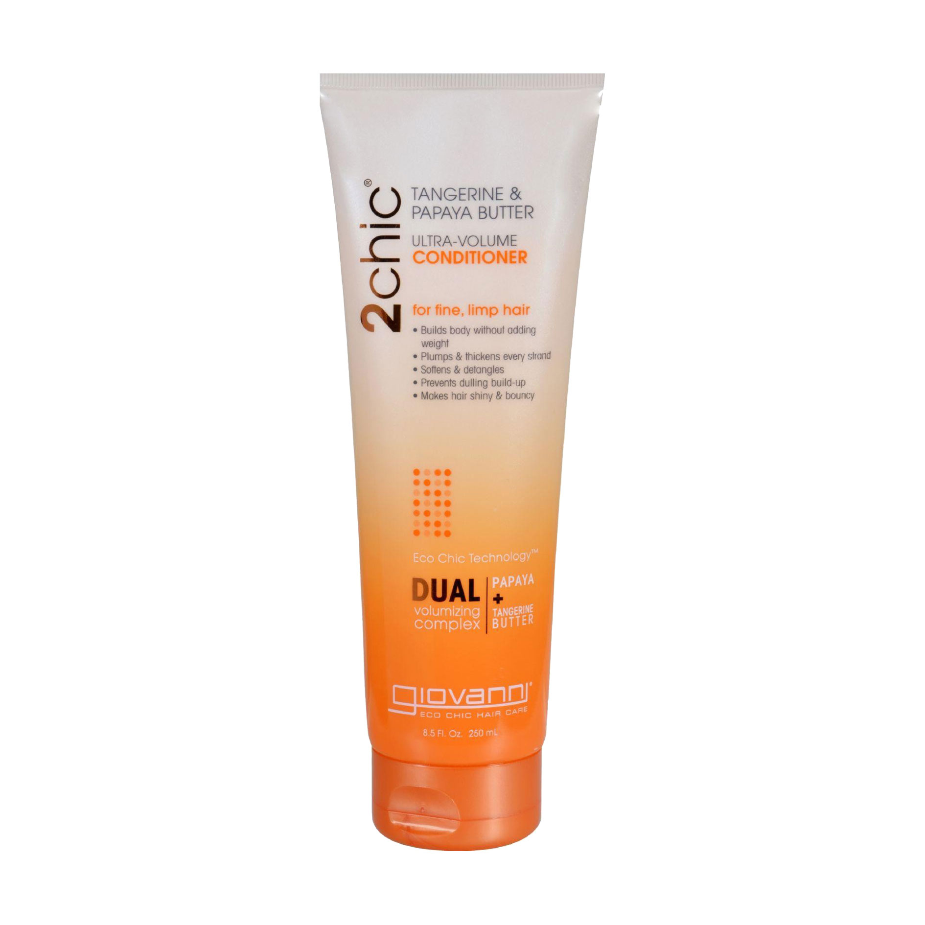 Кондиціонер Giovanni 2chic Ultra-Volume Conditioner Tangerine &amp; Papaya Butter для тонкого та ослабленого волосся, 250 мл