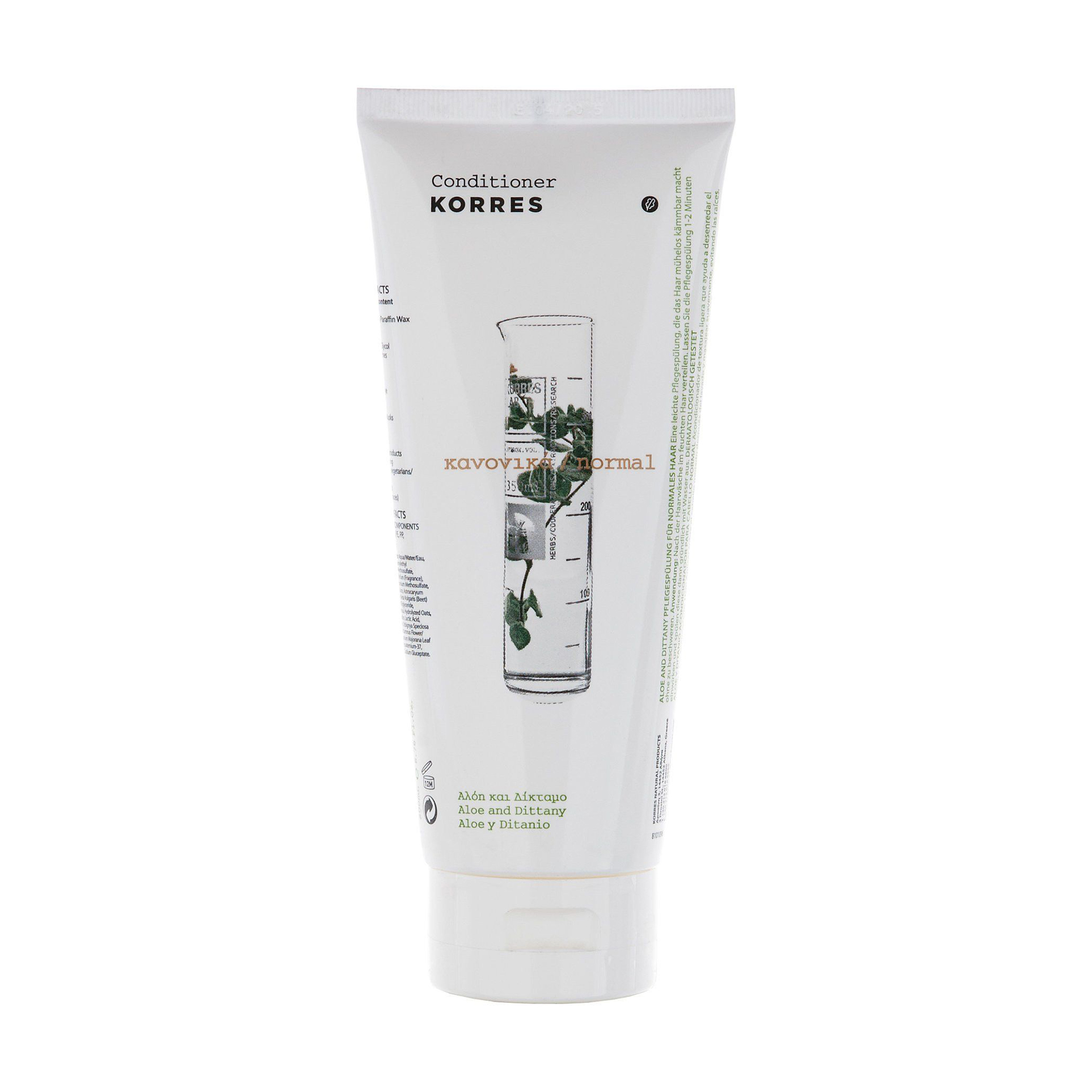 Кондиціонер Korres Aloe And Dittany Conditioner для нормального волосся, 200 мл