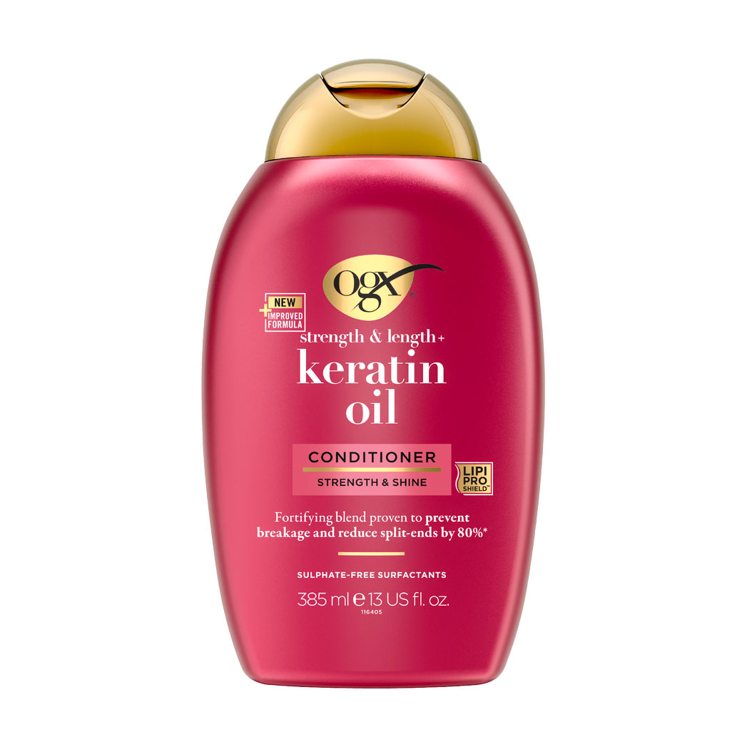 Кондиціонер OGX Anti-Breakage + Keratin Oil Conditioner проти ламкості волосся, з кератиновою олією, 385 мл