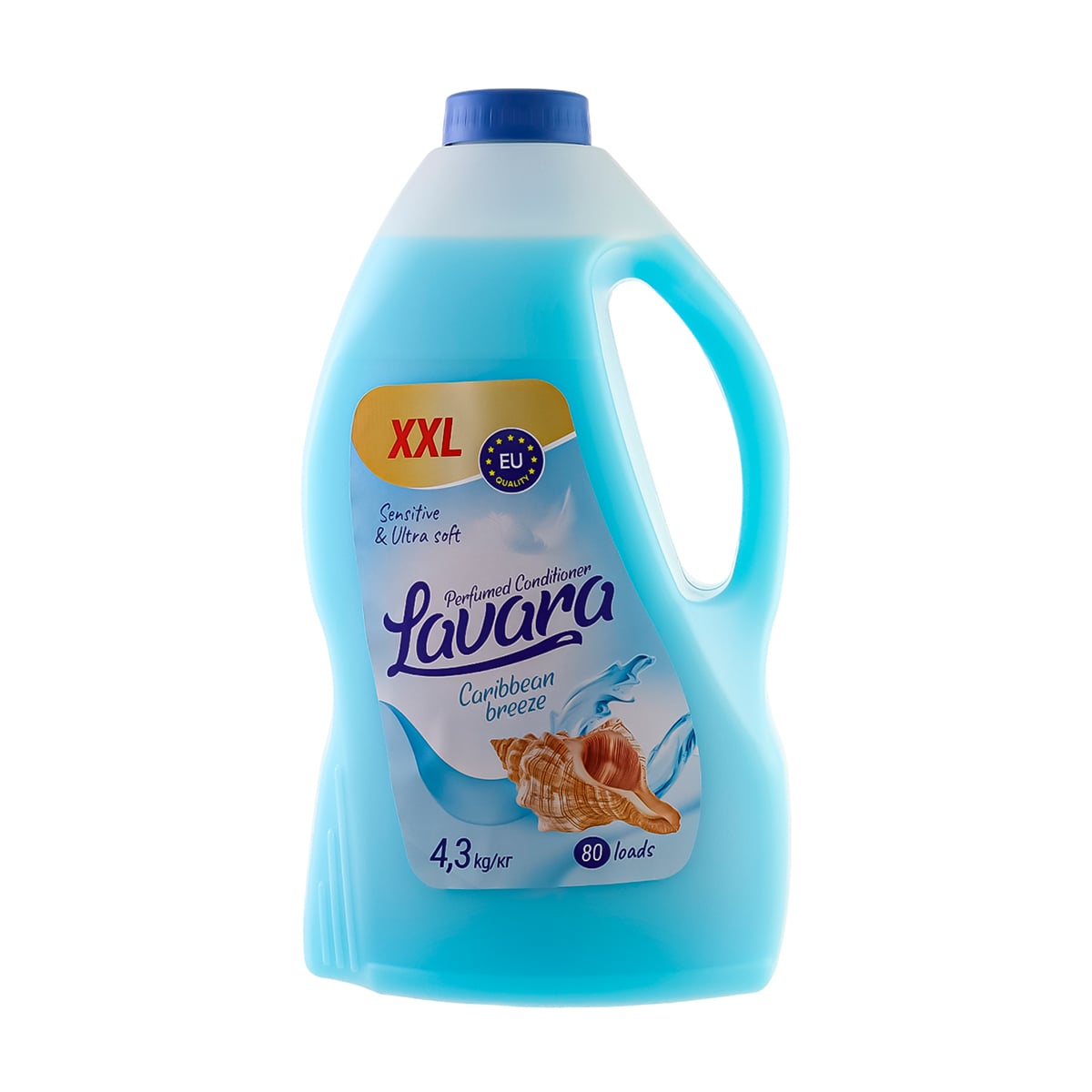 Кондиціонер-ополіскувач для білизни Lavara Caribbean Breeze, 80 циклів прання, 4.3 кг