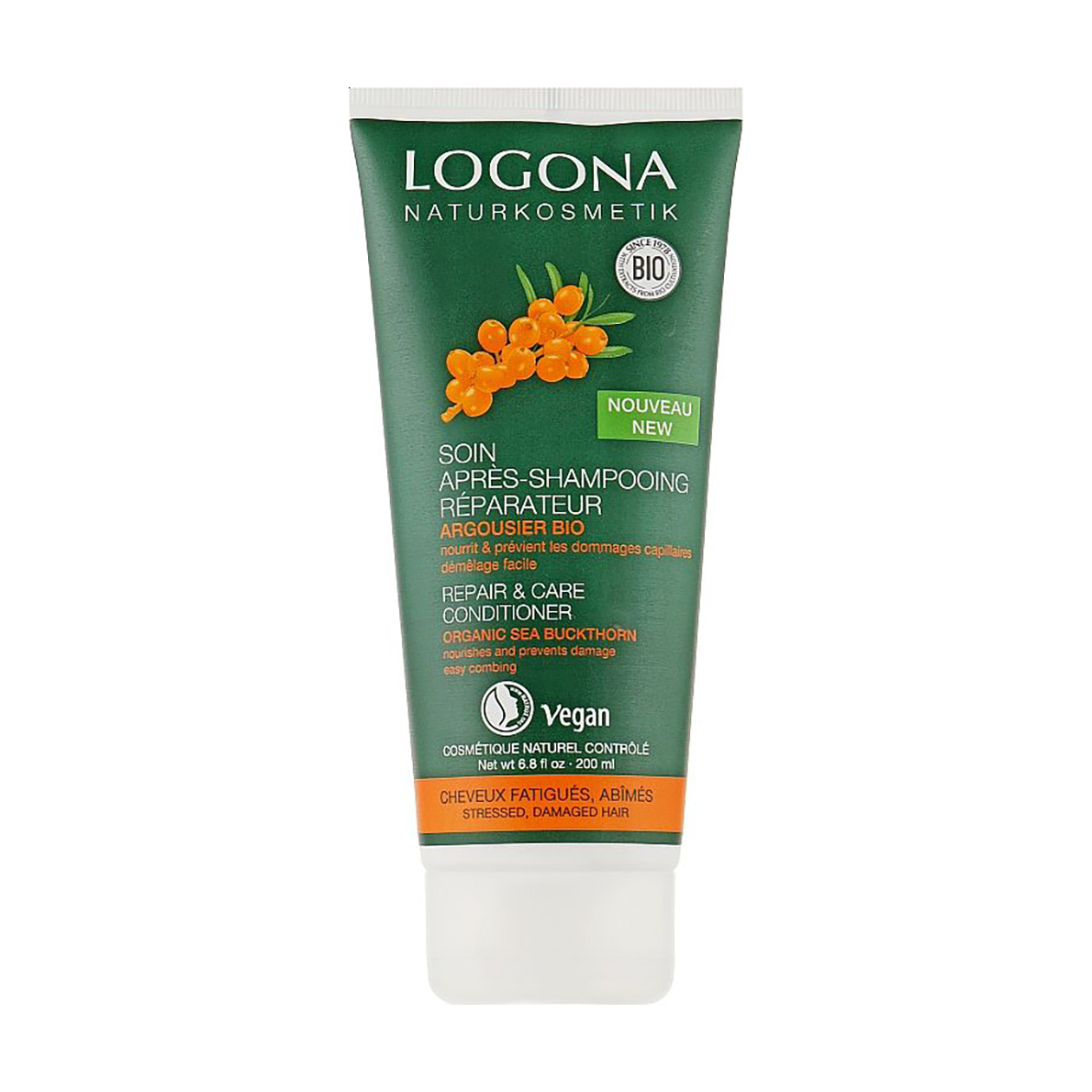 Кондиціонер-реконструктор для волосся Logona Repair &amp; Care Conditioner Обліпиха, 200 мл