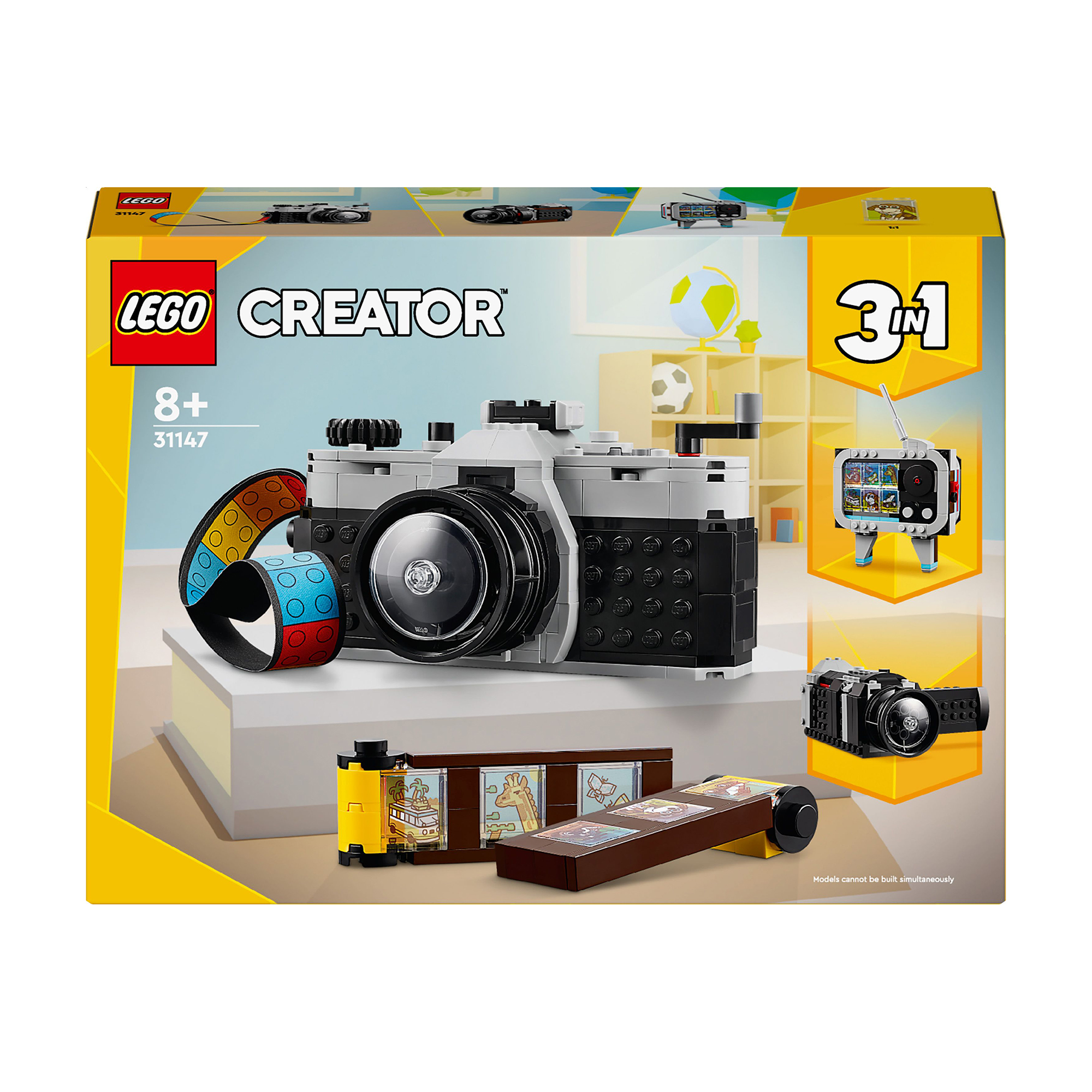 Конструктор 3 в 1 LEGO Creator Ретро фотокамера, 261 деталь, від 8 років (31147)