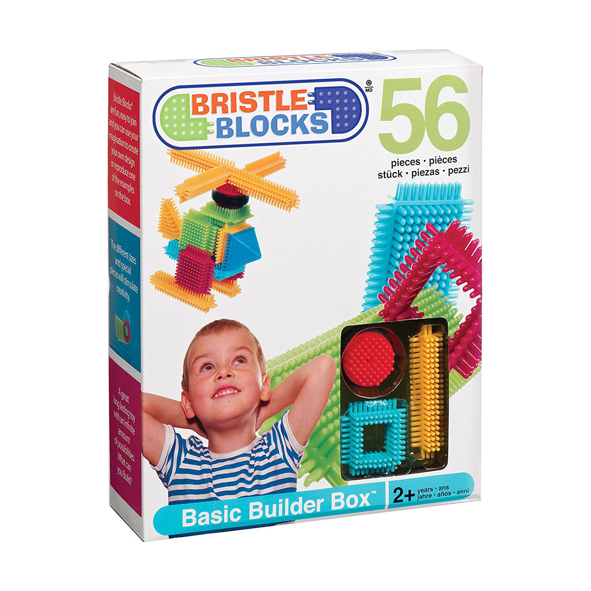 Конструктор Battat Lite серії Bristle Blocks Будівельник, 6*23*29 см, від 2 років, 56 деталей (BT3070Z)