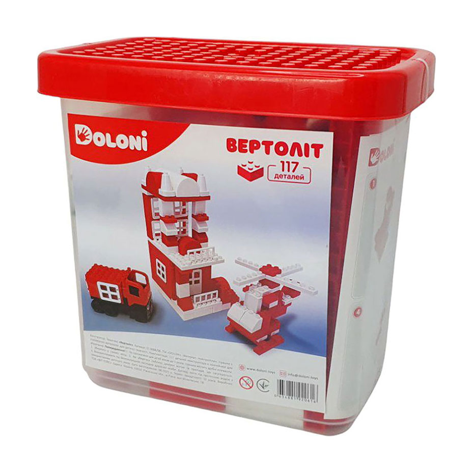 Конструктор Doloni Вертоліт, 117 деталей, від 3 років (013888/08)