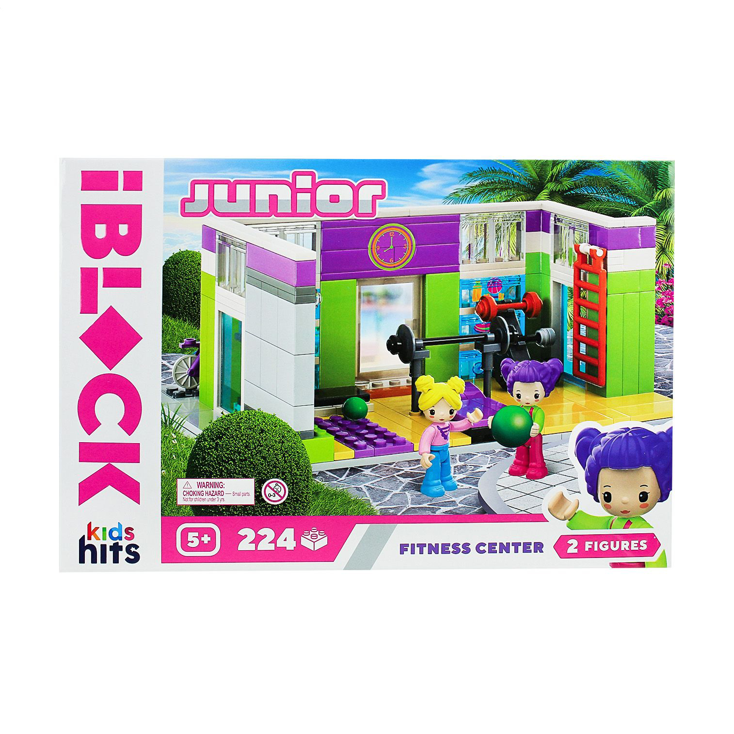 Конструктор iBlock Kids Hits Junior Фітнес центр, 32*21.5*5 см, 224 деталі, від 5 років (KH08/004/2)