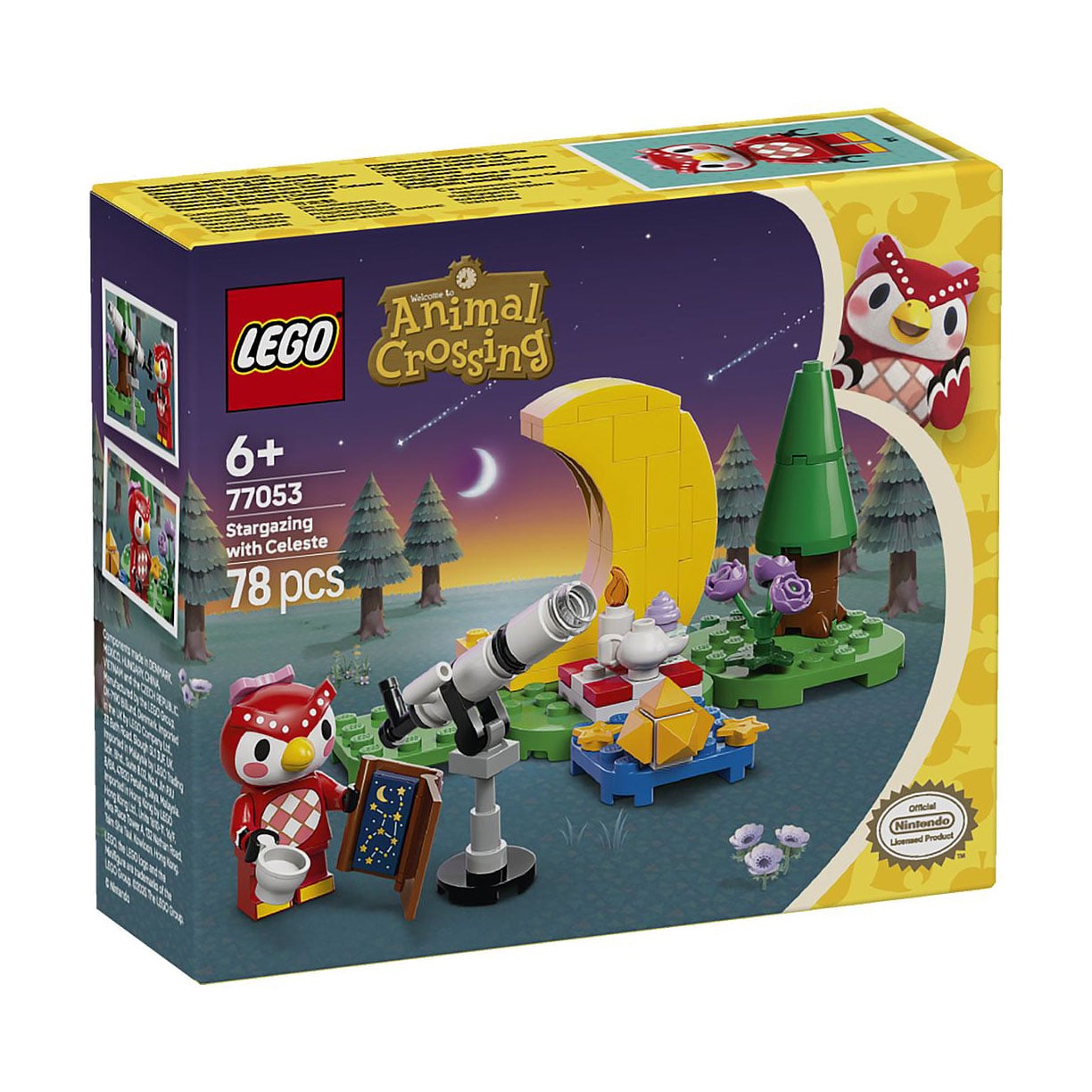 Конструктор LEGO Animal Crossing Спостереження за зірками із Celeste, 78 деталей, від 6 років (77053)