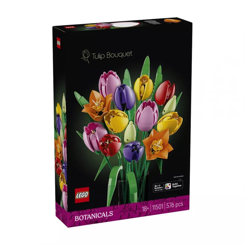 Конструктор LEGO Botanicals Букет тюльпанів, 576 деталей, від 18 років (11501)