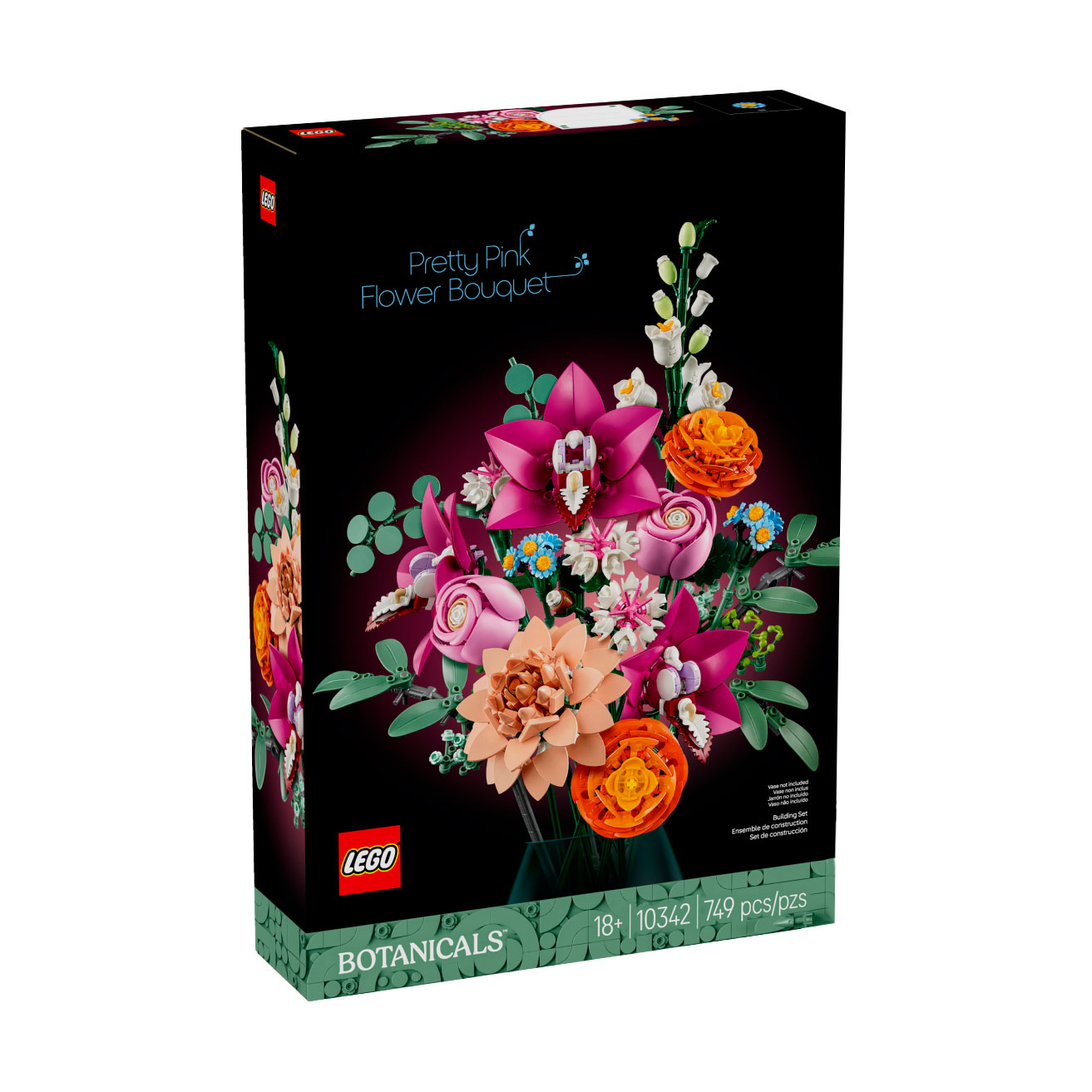 Конструктор LEGO Botanicals Милий рожевий букет квітів, 749 деталей, від 18 років (10342)