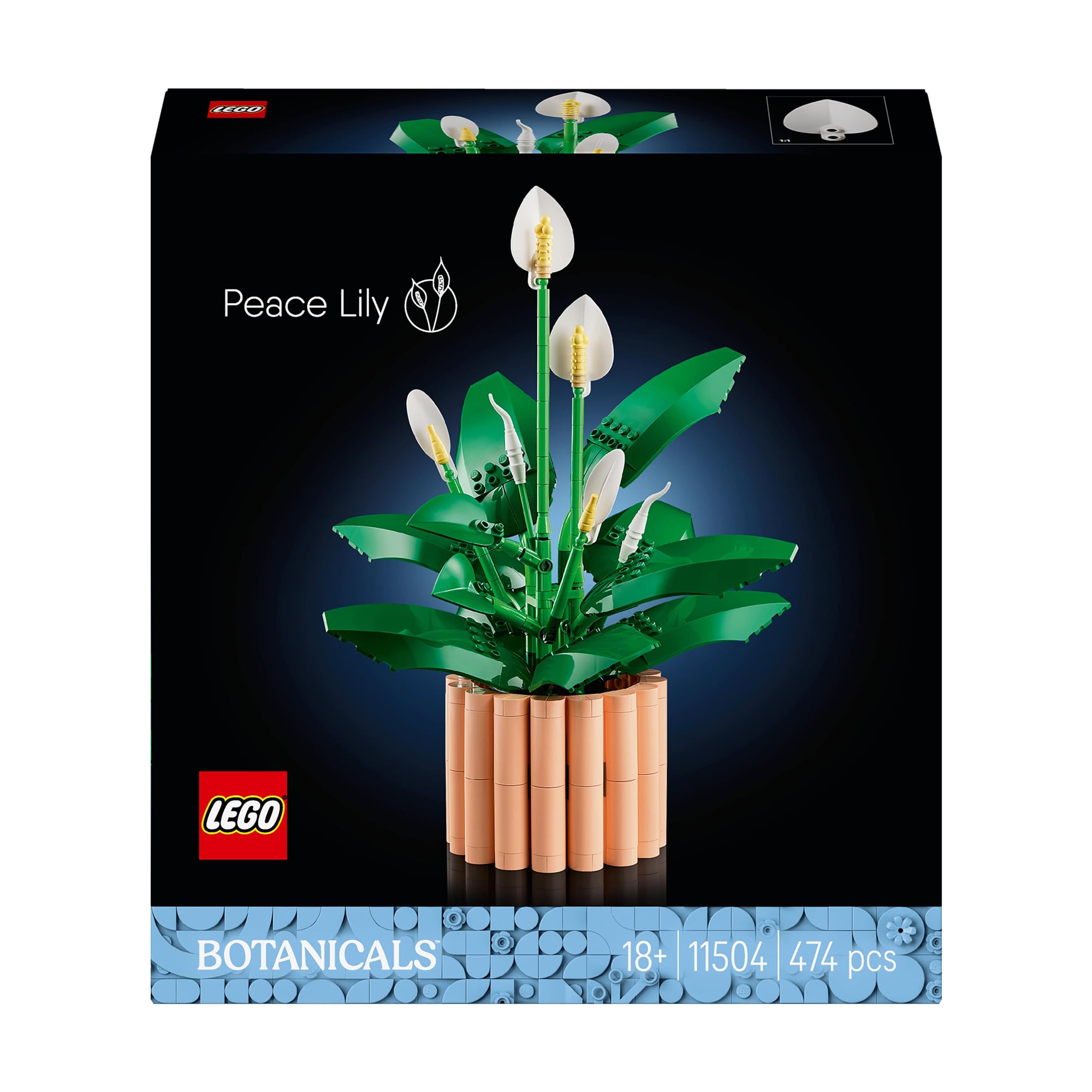 Конструктор LEGO Botanicals Спатифілум, 474 деталі, від 18 років (11504)