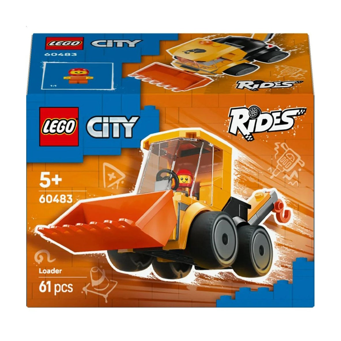 Конструктор LEGO City Автівки. Будівельний навантажувач, 61 деталь, від 5 років (60483)
