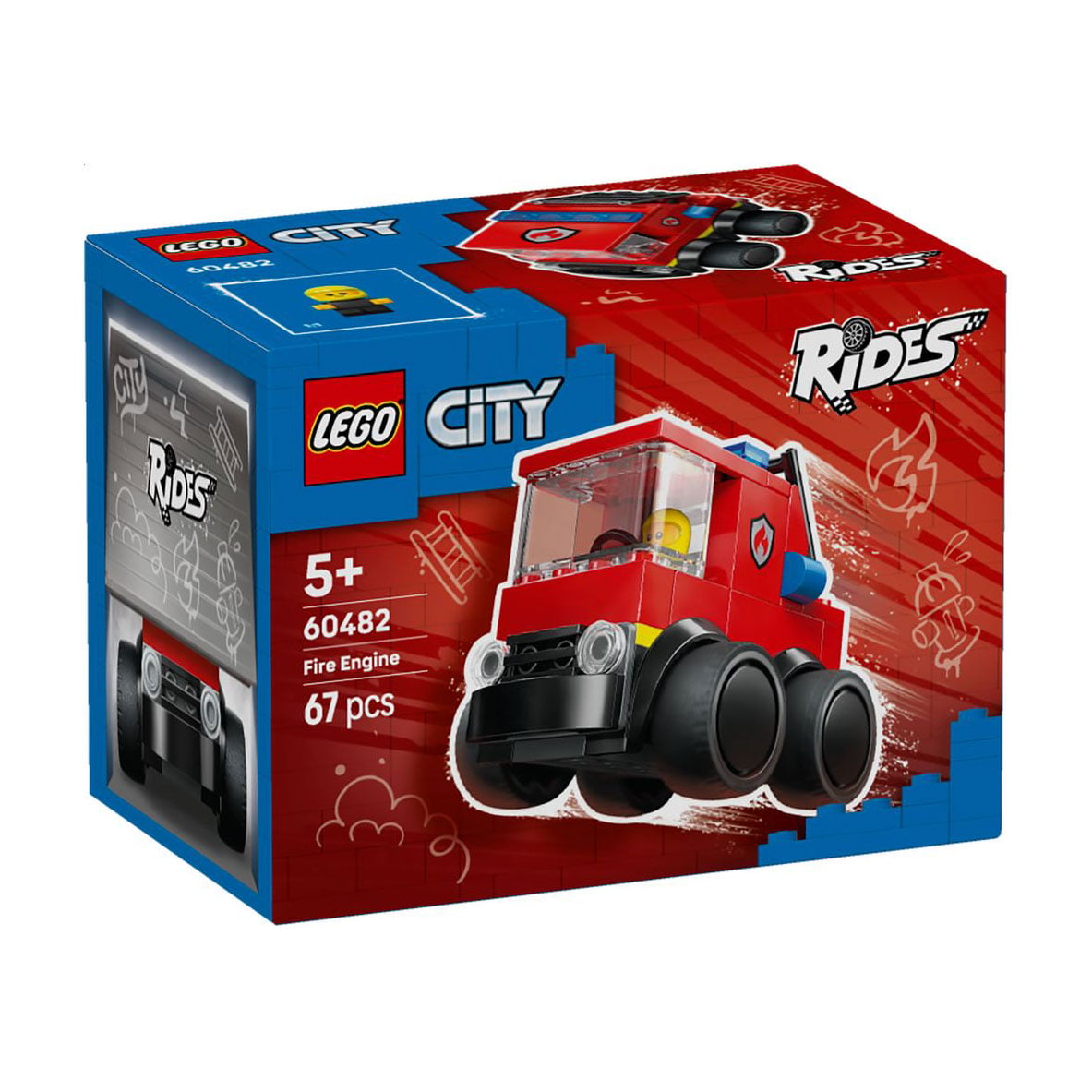 Конструктор LEGO City Автівки. Пожежна машина, 67 деталей, від 5 років (60482)