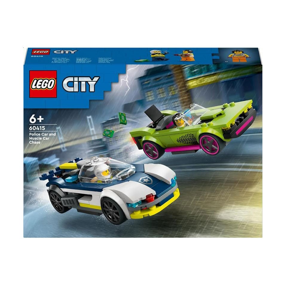 Конструктор LEGO City Переслідування маслкара на поліцейському автомобілі, 213 деталей, від 6 років (60415)