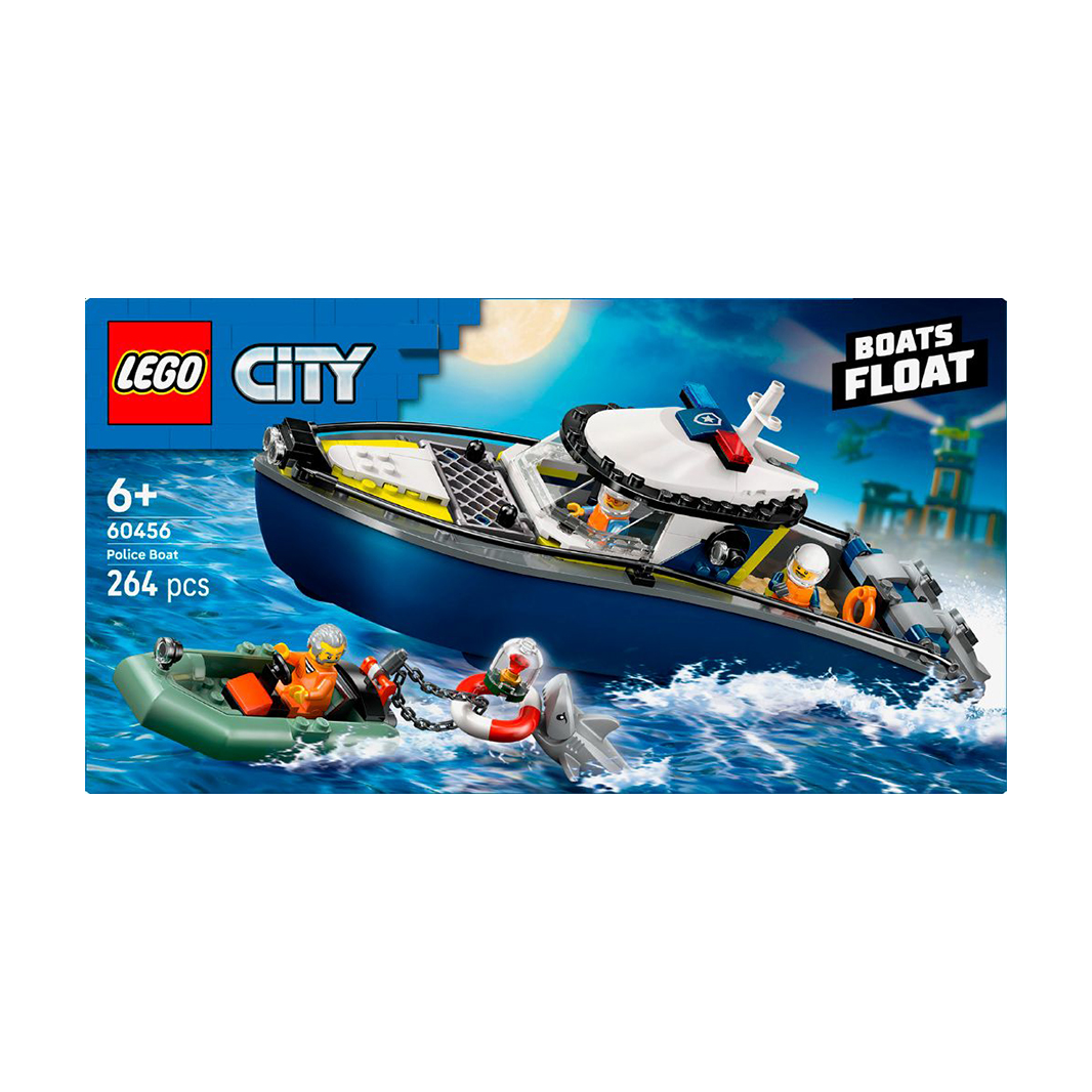 Конструктор LEGO City Переслідування на поліцейському катері, 264 деталі, від 6 років (60456)
