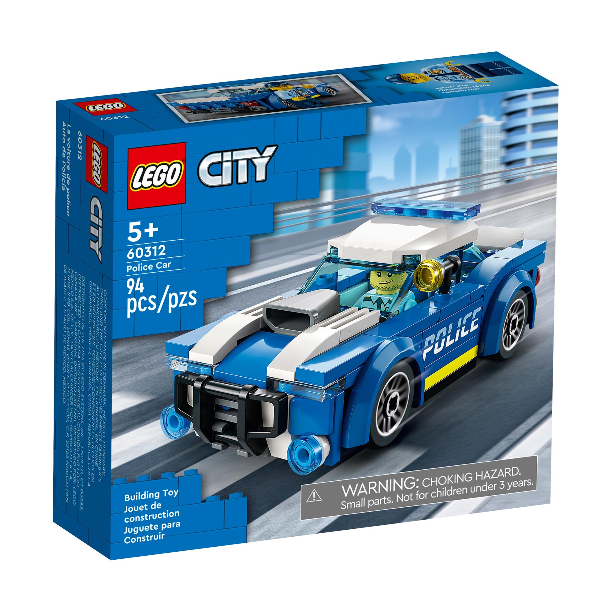 Конструктор LEGO City Police Поліцейський автомобіль, 94 деталі, від 5 років (60312)
