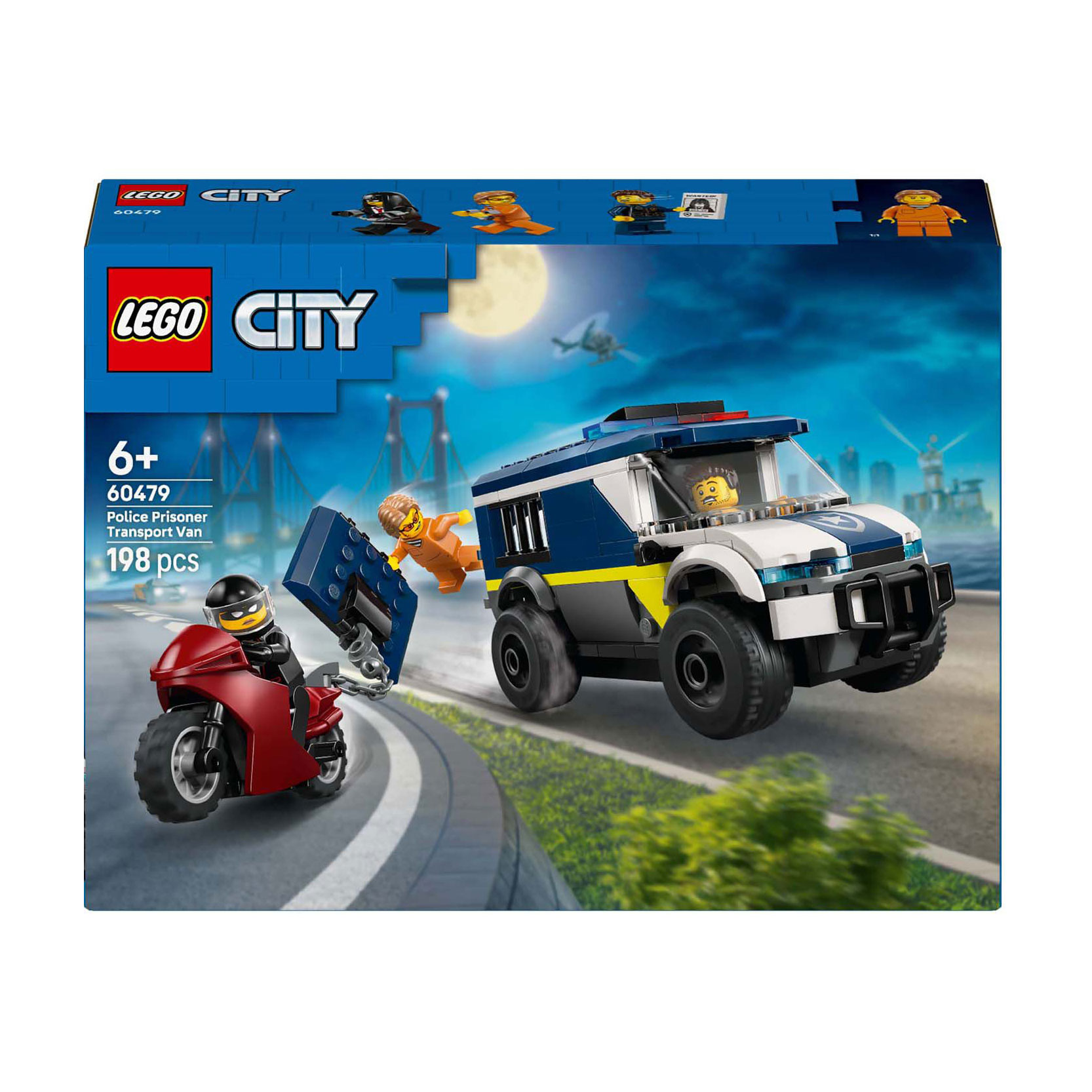 Конструктор LEGO City Поліцейський фургон для перевезення в'язнів, 198 деталей, від 6 років (60479)