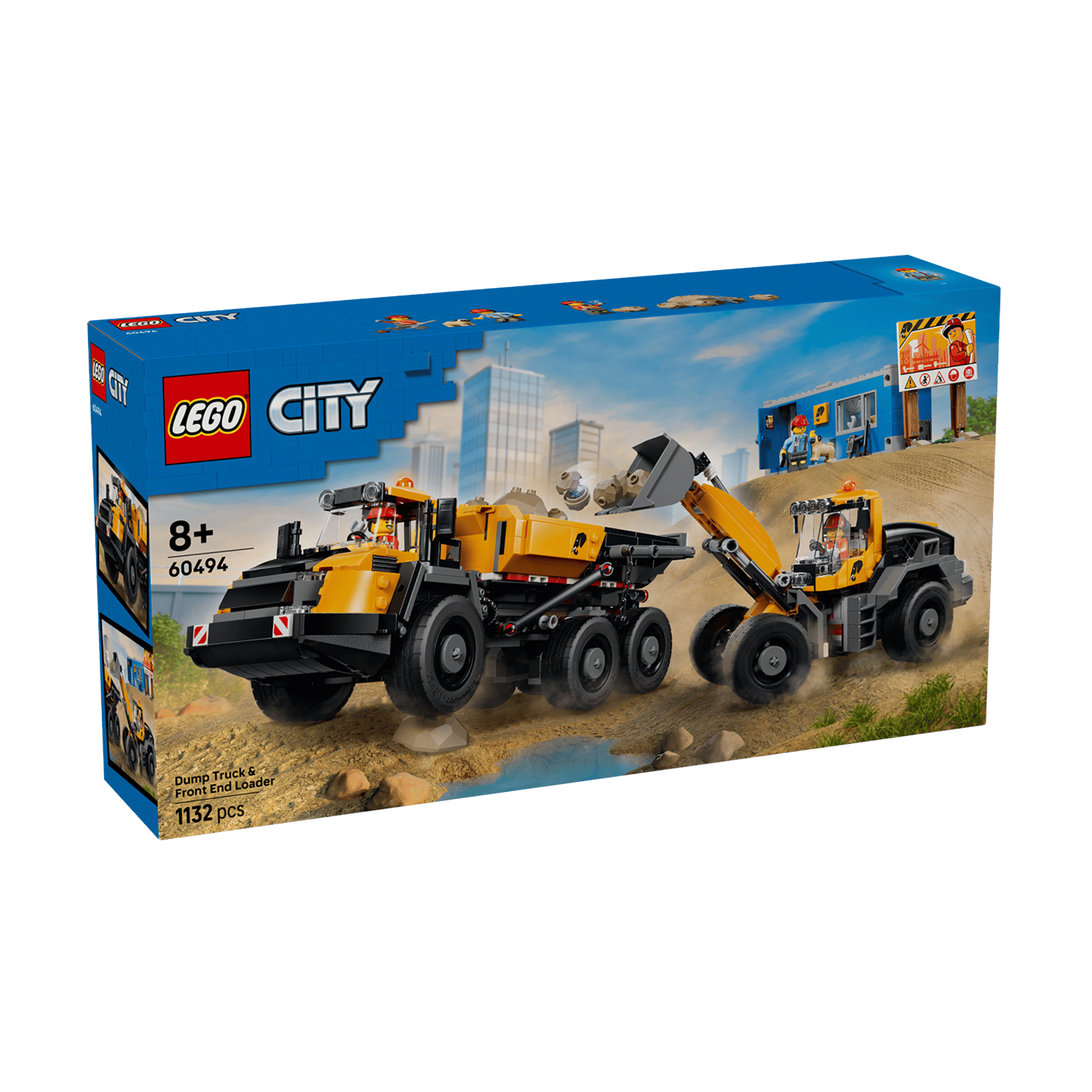 Конструктор LEGO City Самоскид та фронтальний ковшовий навантажувач, 1132 деталі, від 8 років (60494)