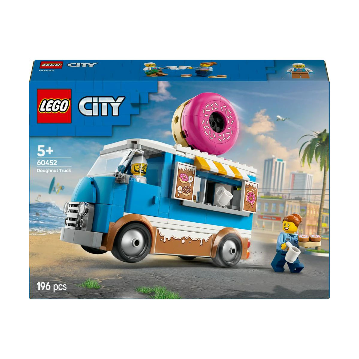 Конструктор LEGO City Вантажівка з пончиками, 196 деталей, від 5 років (60452)