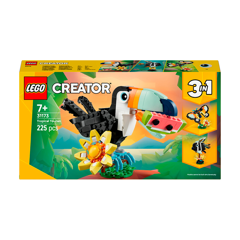 Конструктор LEGO Creator Дикі тварини: Тропічний тукан 225 деталей, від 7 років (31173)