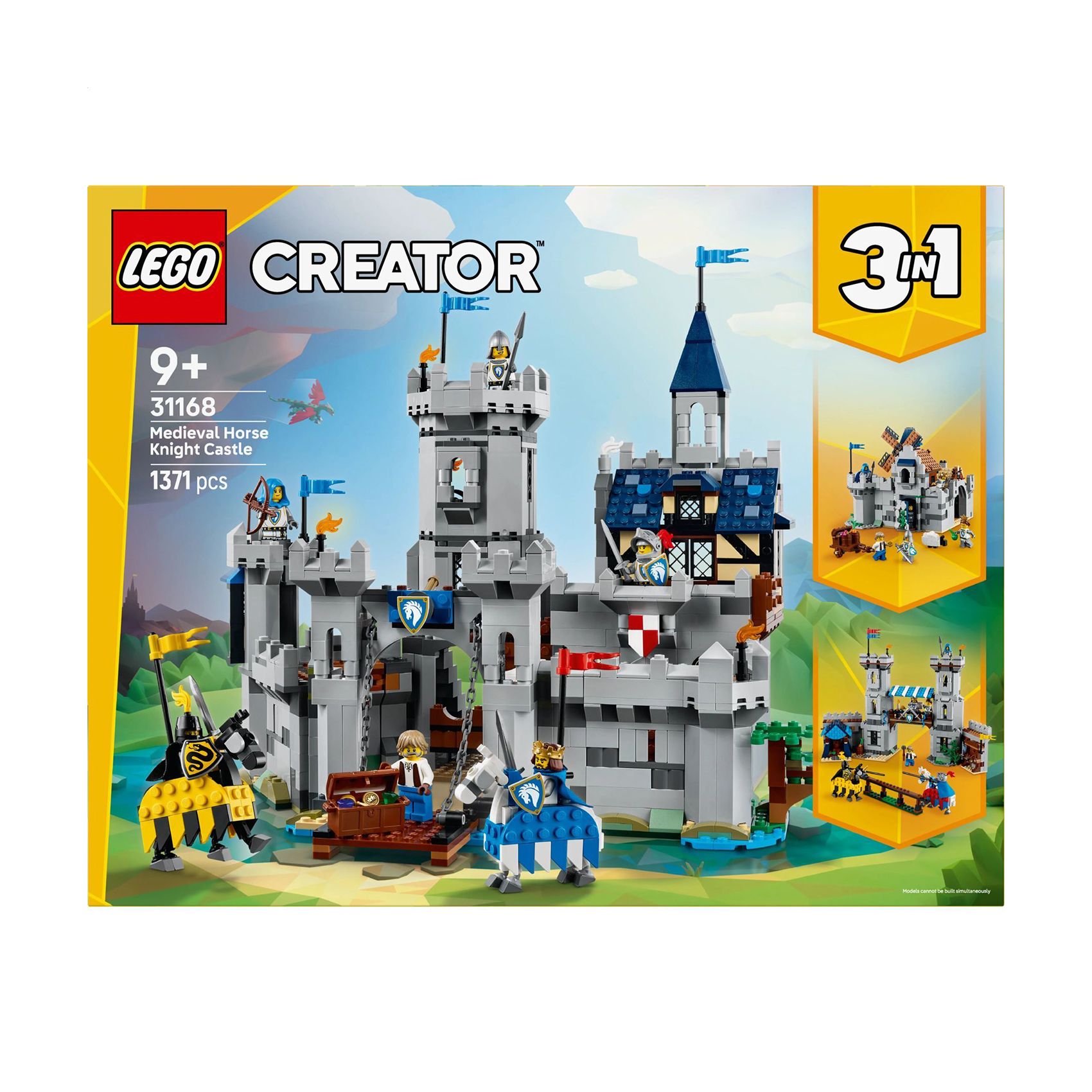 Конструктор LEGO Creator Середньовічний замок із лицарем на коні, 1371 деталь, від 9 років (31168)