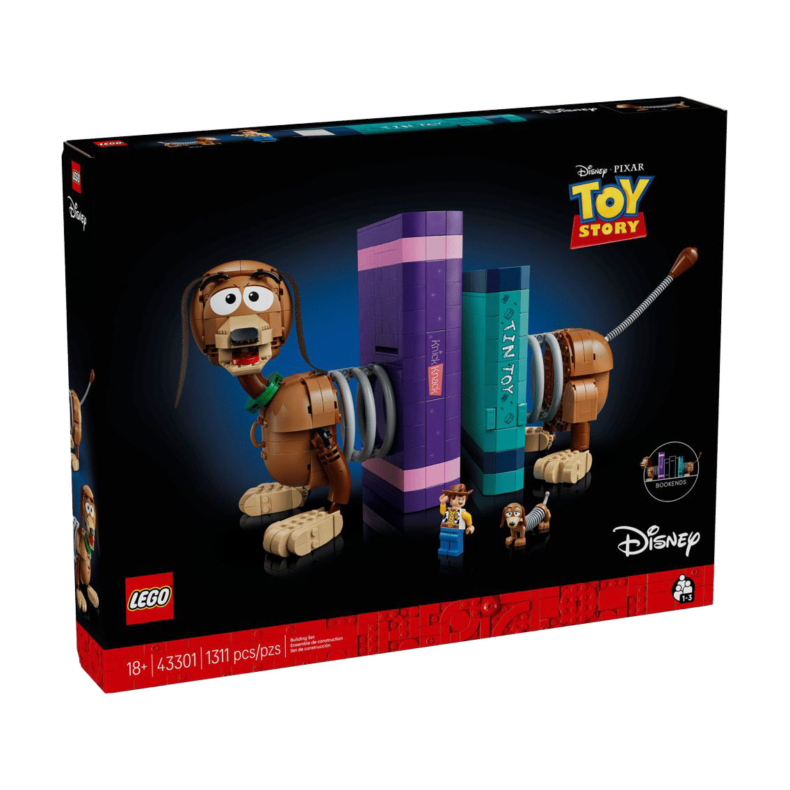 Конструктор LEGO Disney Pixar Книжкові підставки Собачка Спіралька з Історії іграшок, 1311 деталей, від 18 років (43301)