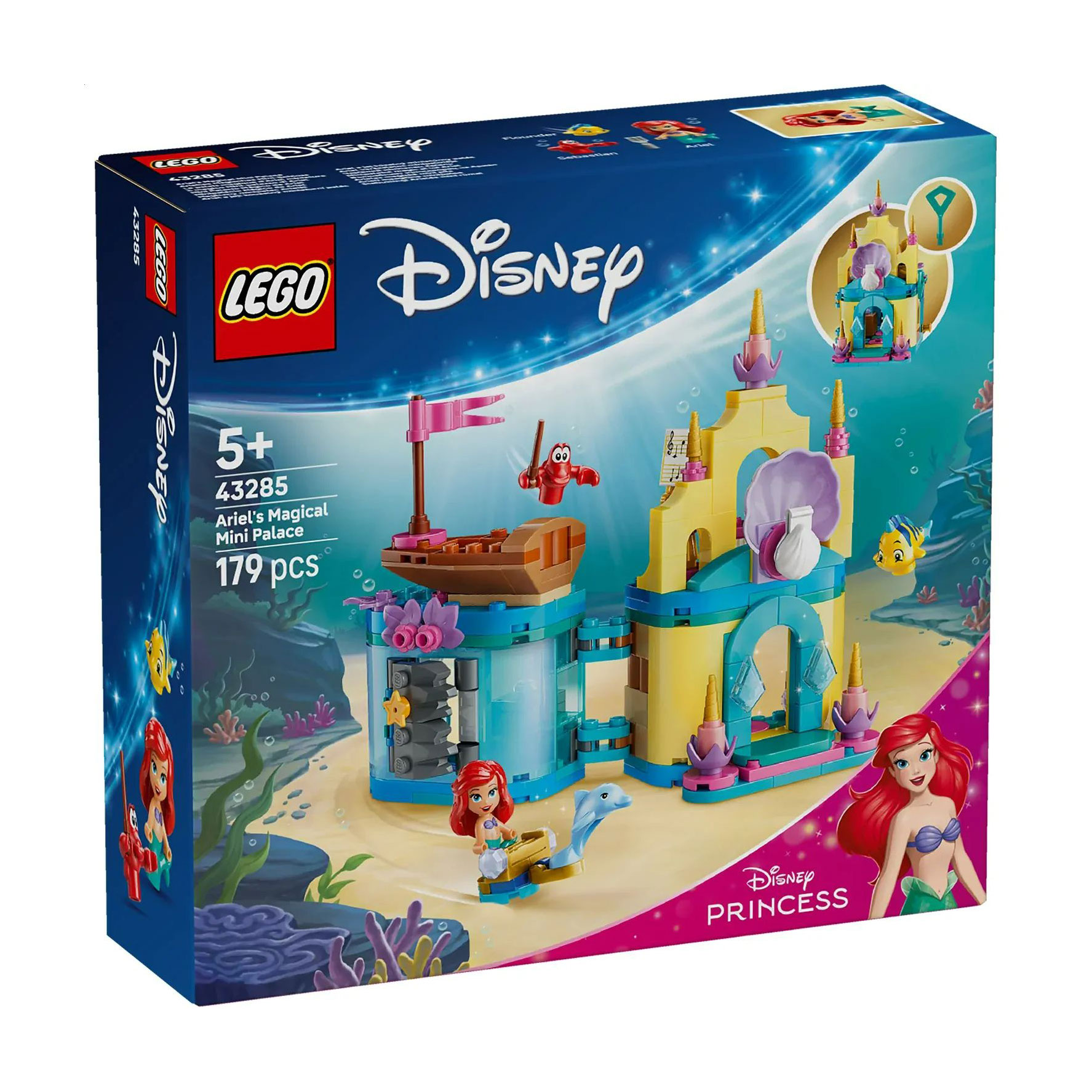 Конструктор LEGO Disney Princess Чарівний мініпалац Аріель, 179 деталей, від 5 років (43285)
