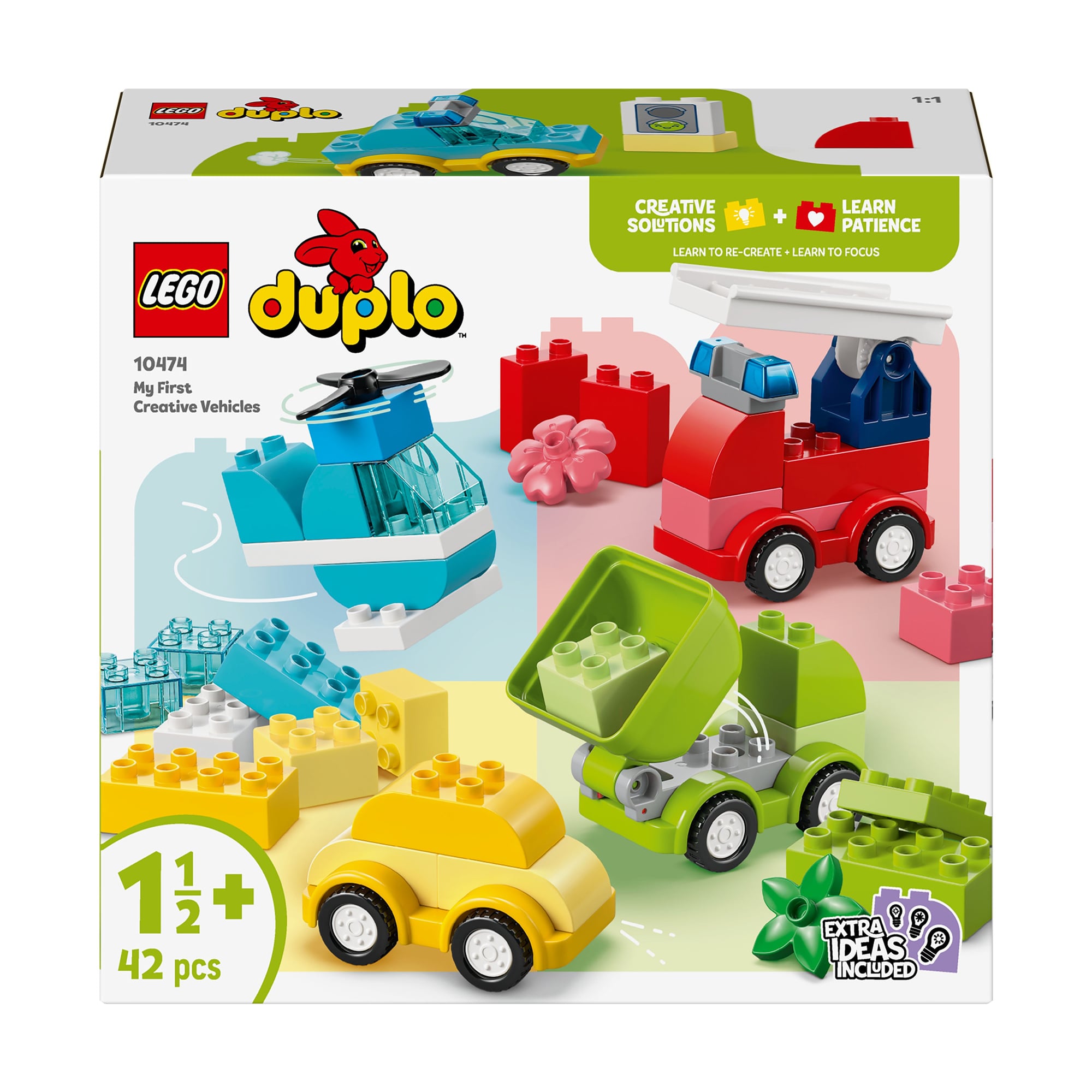 Конструктор LEGO Duplo My First Творчі транспортні засоби, 42 деталі, від 1.5 років (10474)