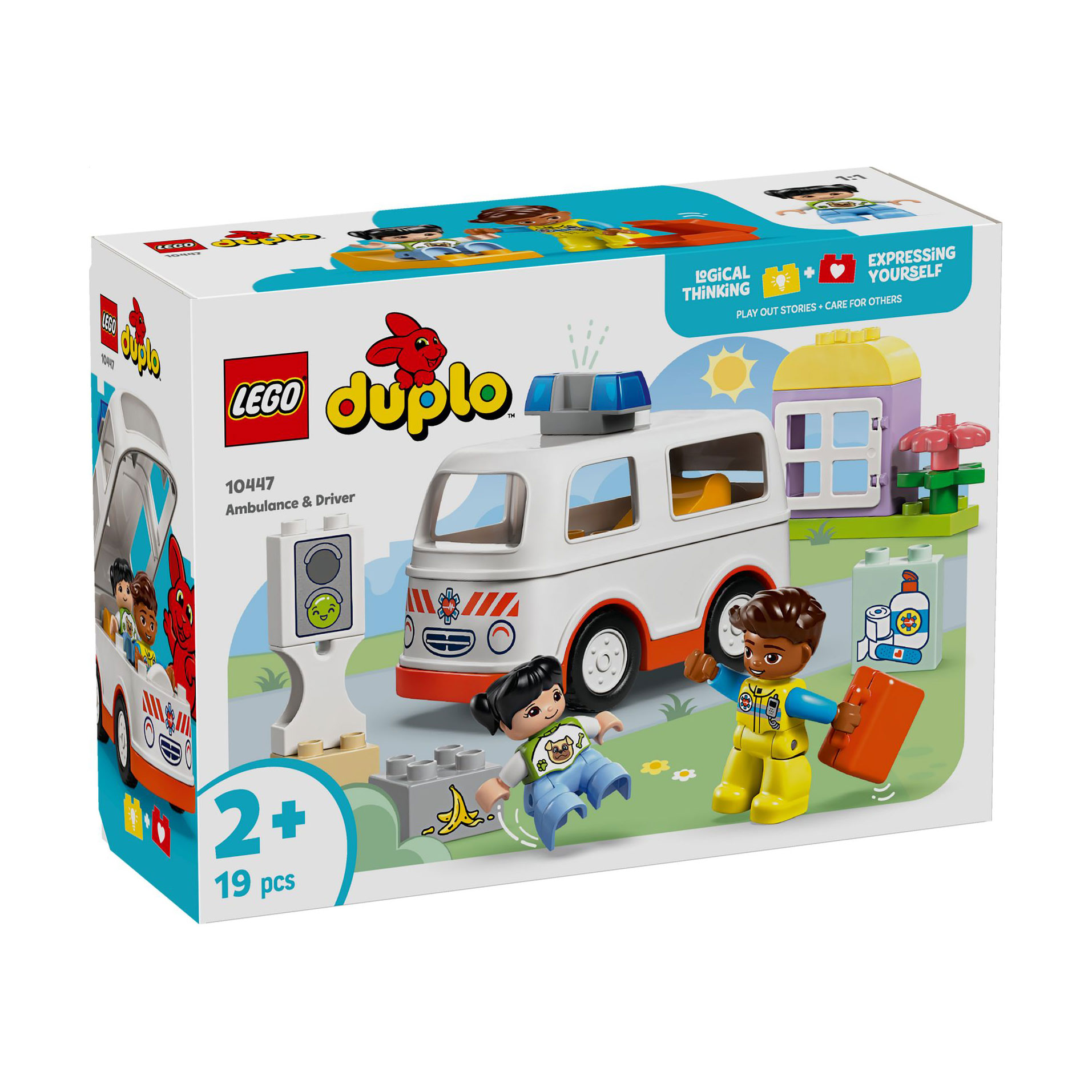 Конструктор LEGO Duplo Town Швидка допомога та водій, 19 деталей, від 2 років (10447)