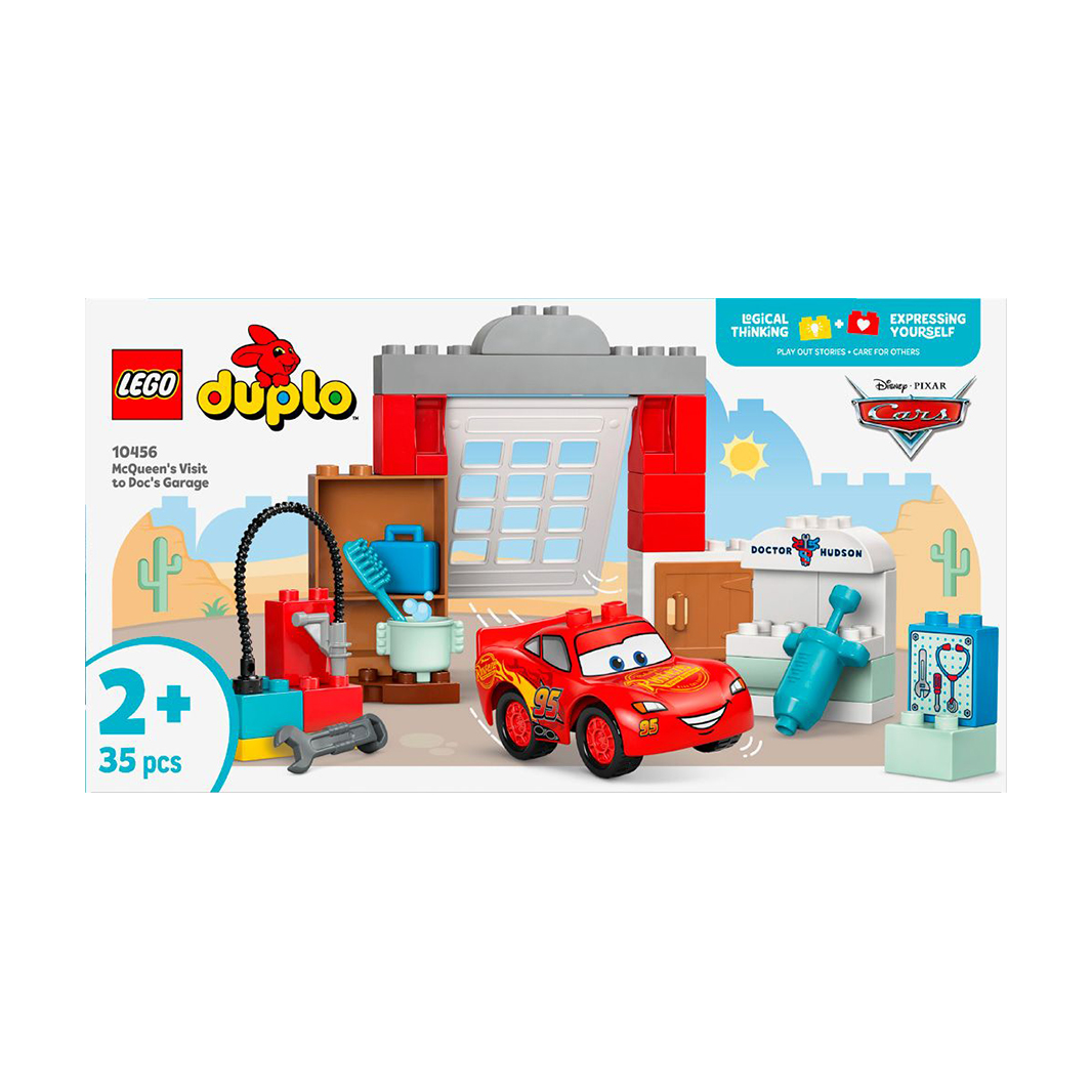 Конструктор LEGO Duplo Візит МакКвіна в гараж Дока, 35 деталей, від 2 років (10456)
