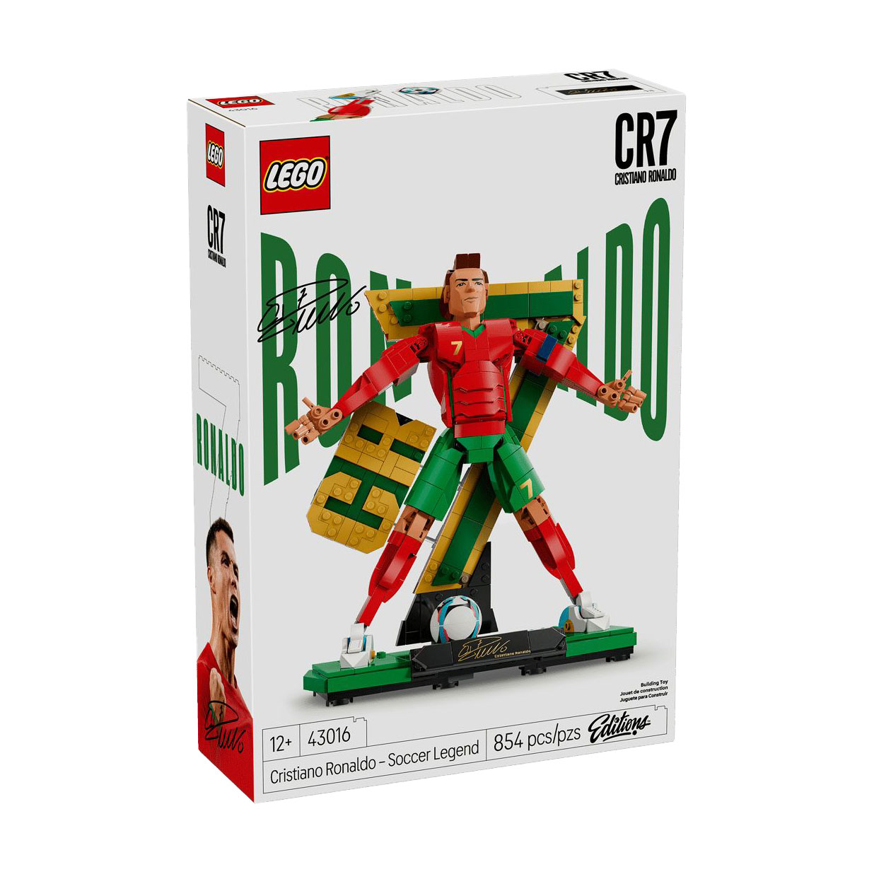Конструктор LEGO Editions Football Кріштіану Роналду - легенда футболу, 854 деталей, від 12 років (43016)