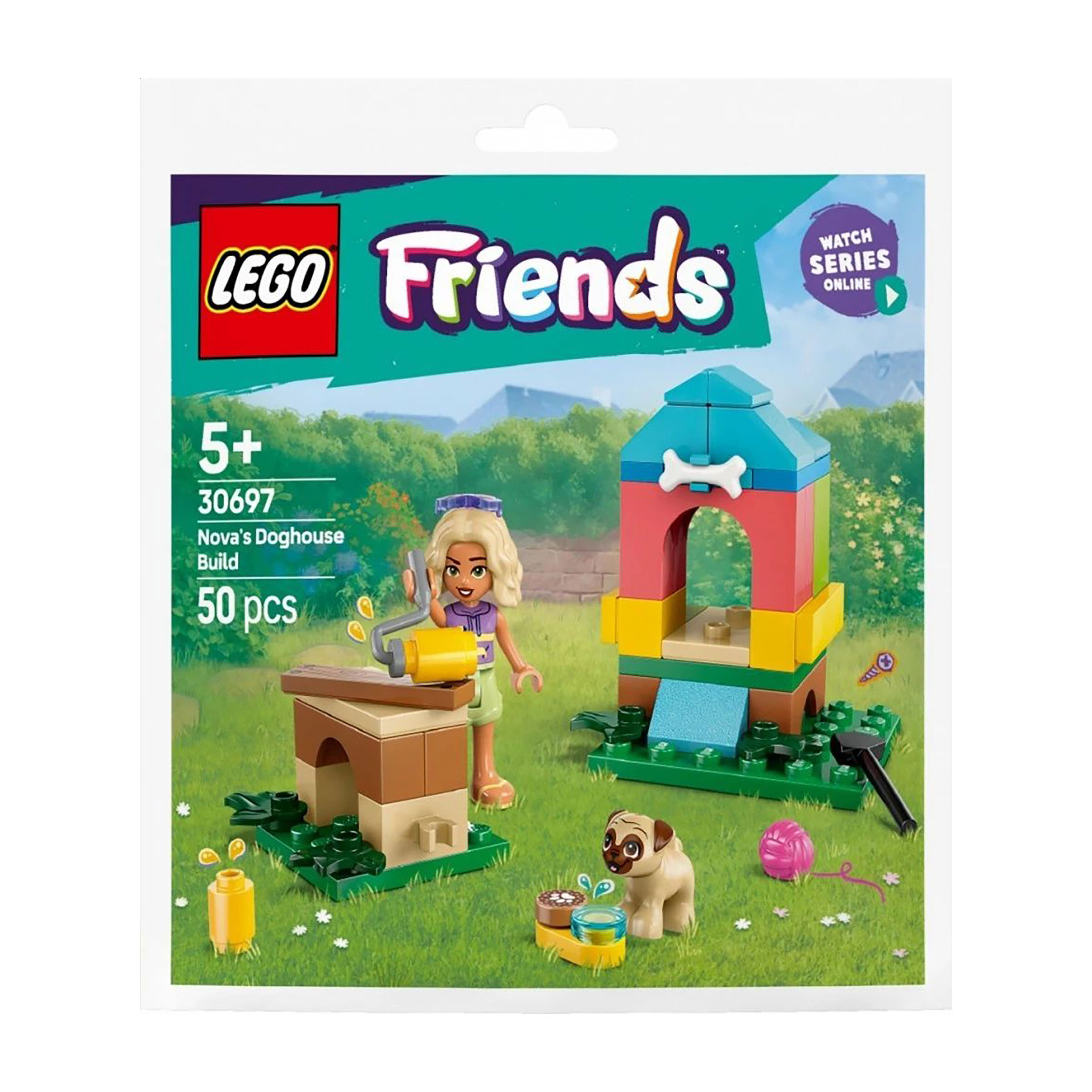 Конструктор LEGO Friends Модель собачої будки від Нови, 50 деталей, від 5 років (30697)