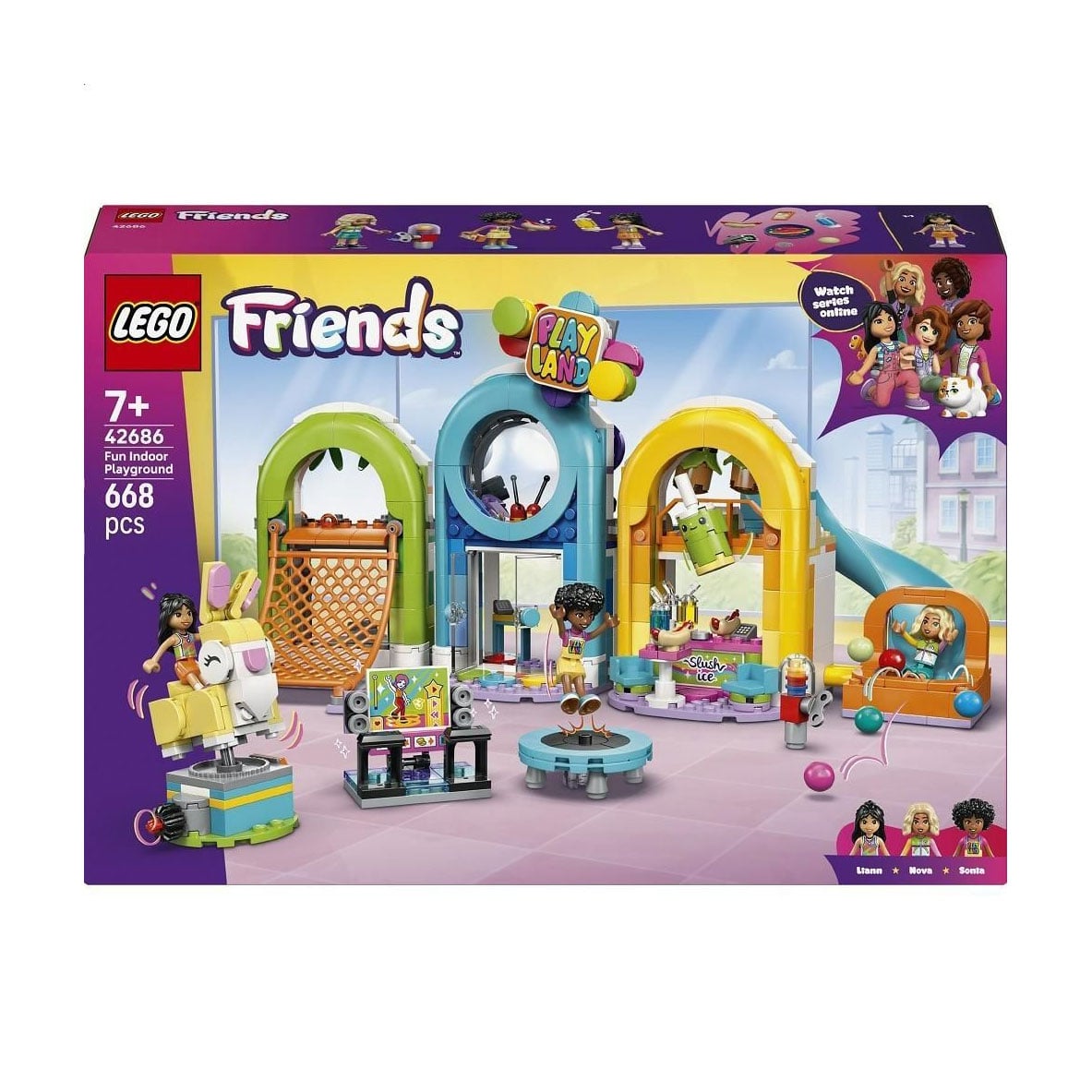 Конструктор LEGO Friends Веселий критий ігровий майданчик, 668 деталей, від 7 років (42686)