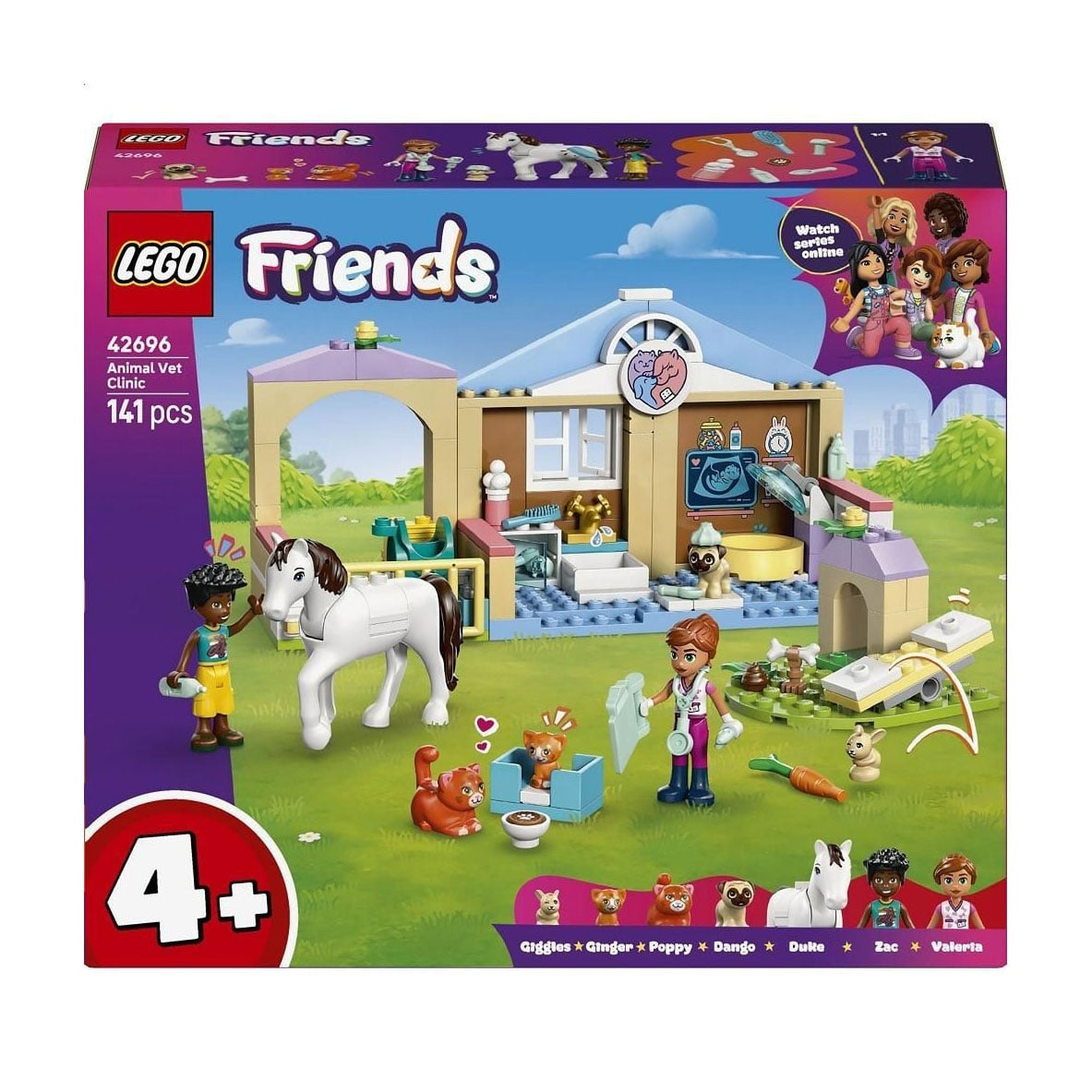 Конструктор LEGO Friends Ветеринарна клініка, 141 деталь, від 4 років (42696)