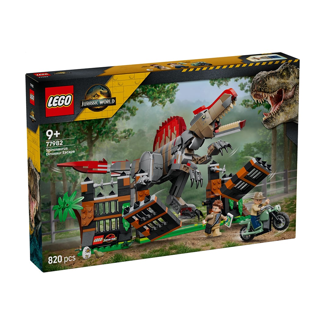 Конструктор LEGO Jurassic World Втеча спинозавра, від 9 років, 820 деталей (77982)