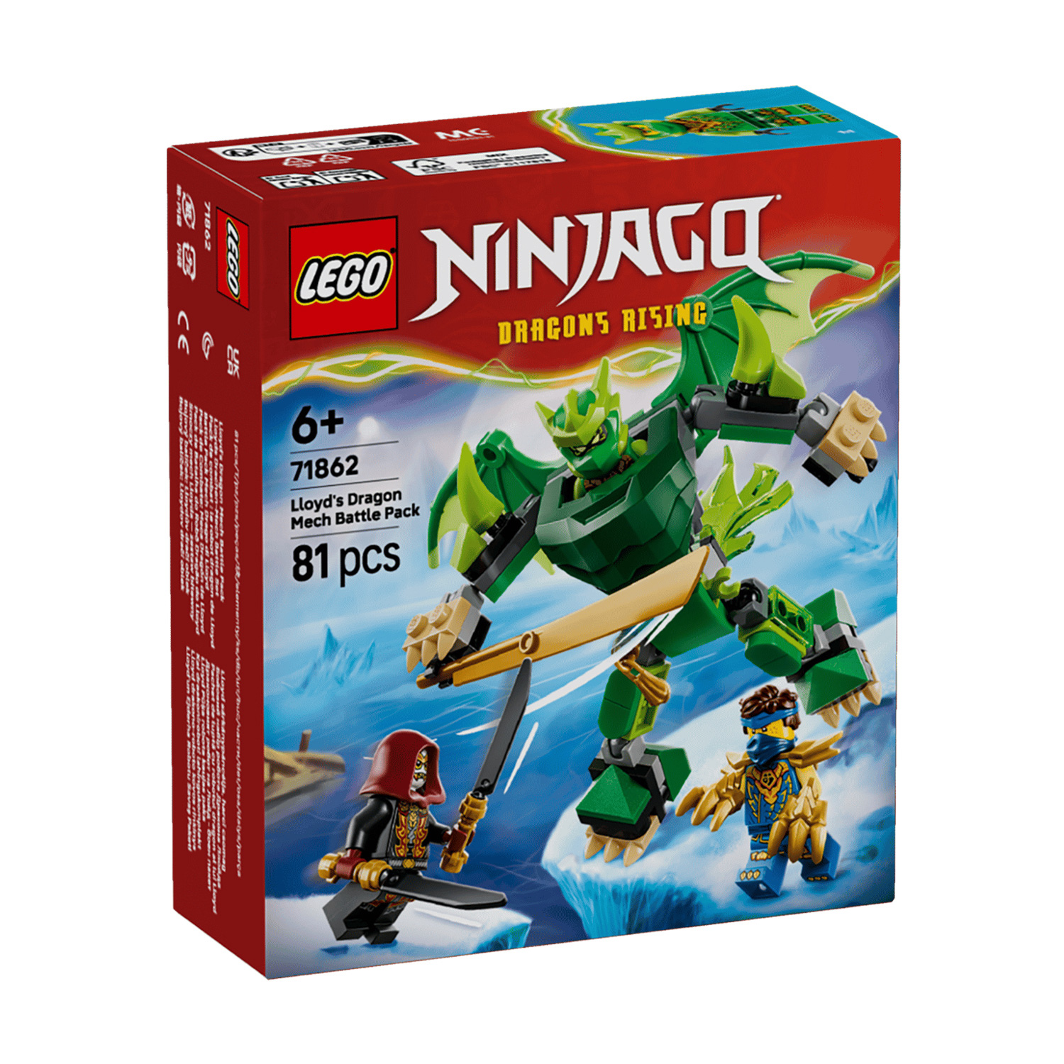 Конструктор LEGO Ninjago Бойовий набір робота Дракона Ллойда, 81 деталь, від 6 років (71862)