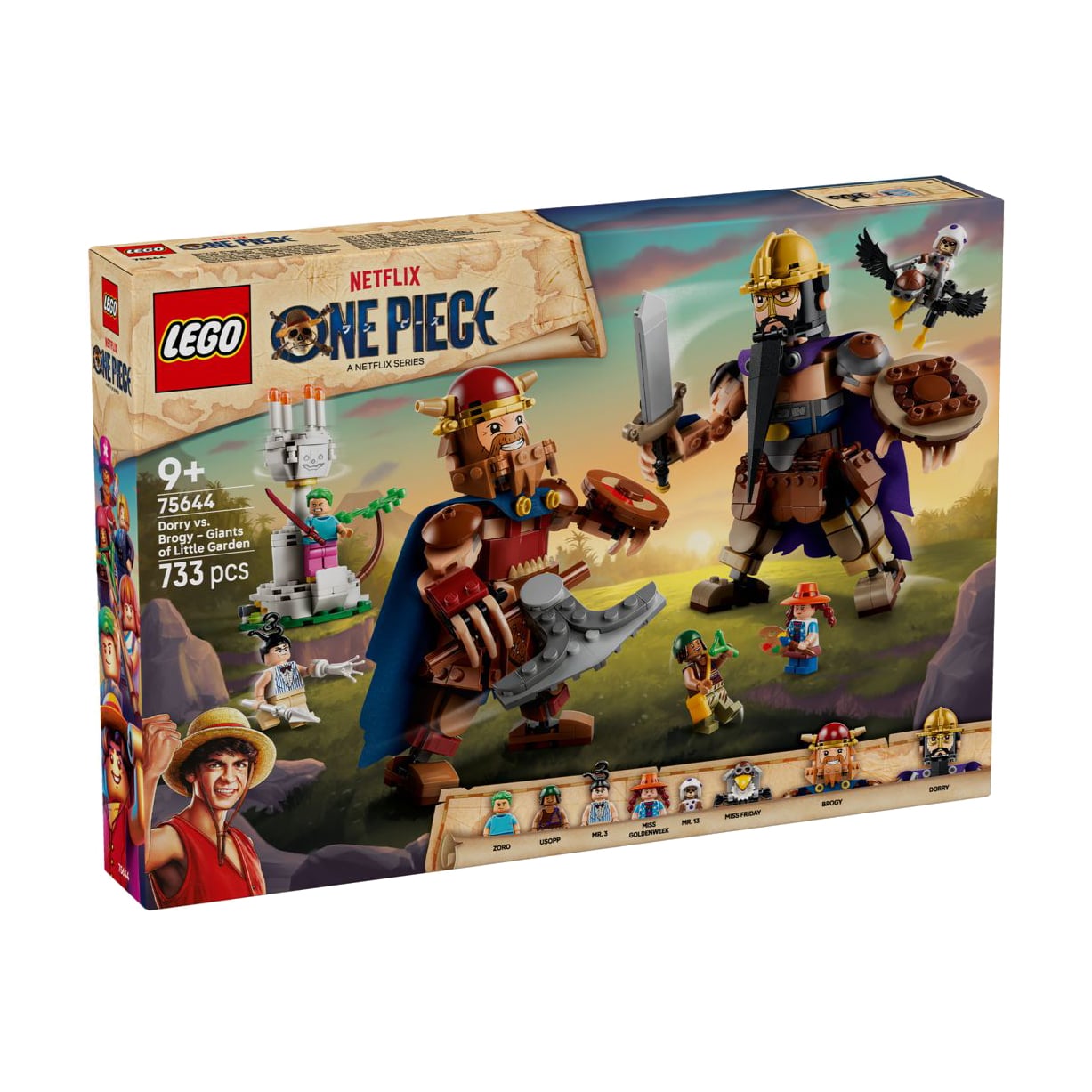 Конструктор LEGO One Piece Доррі проти Броґі: гіганти Малого Саду, від 9 років, 733 деталі (75644)