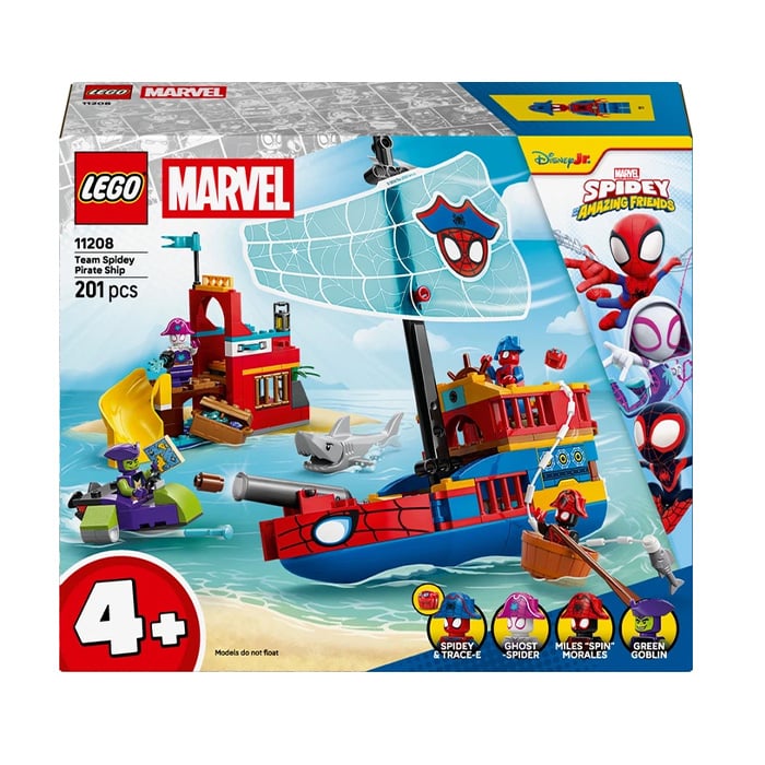 Конструктор LEGO Spidey Піратський корабель команди Павука, 201 деталь, від 4 років (11208)